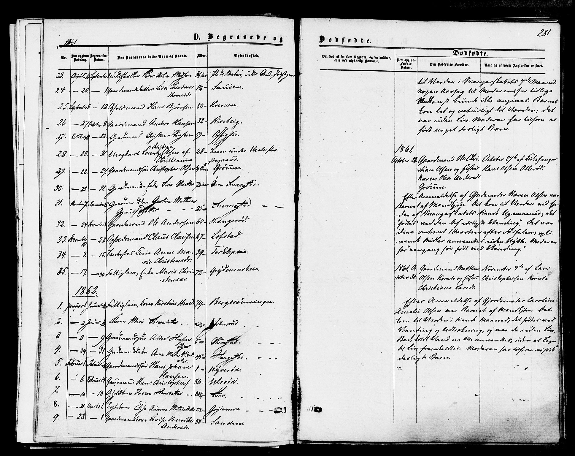 Våle kirkebøker, SAKO/A-334/F/Fa/L0010: Parish register (official) no. I 10, 1861-1877, p. 281