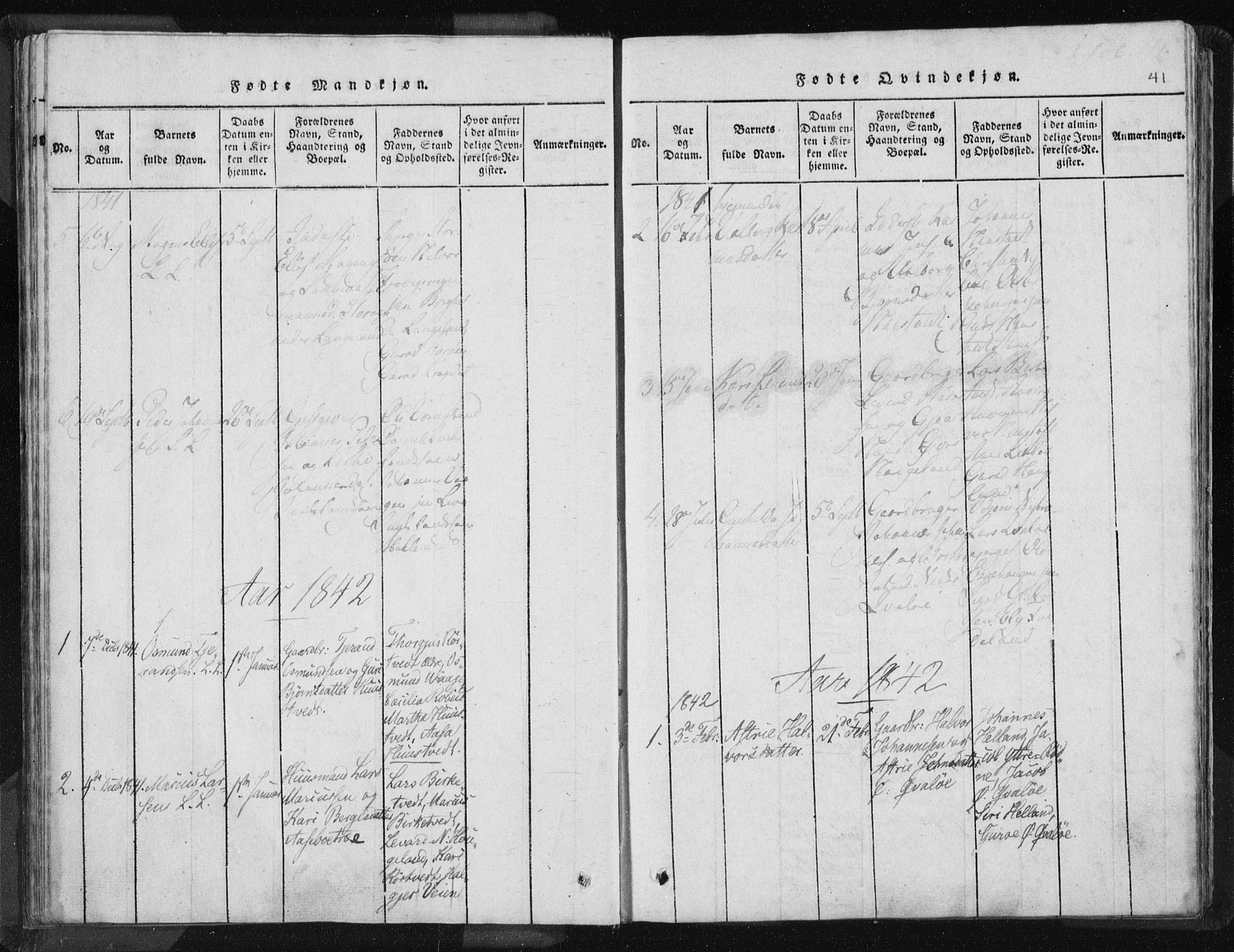 Vikedal sokneprestkontor, AV/SAST-A-101840/01/IV: Parish register (official) no. A 5, 1817-1850, p. 41