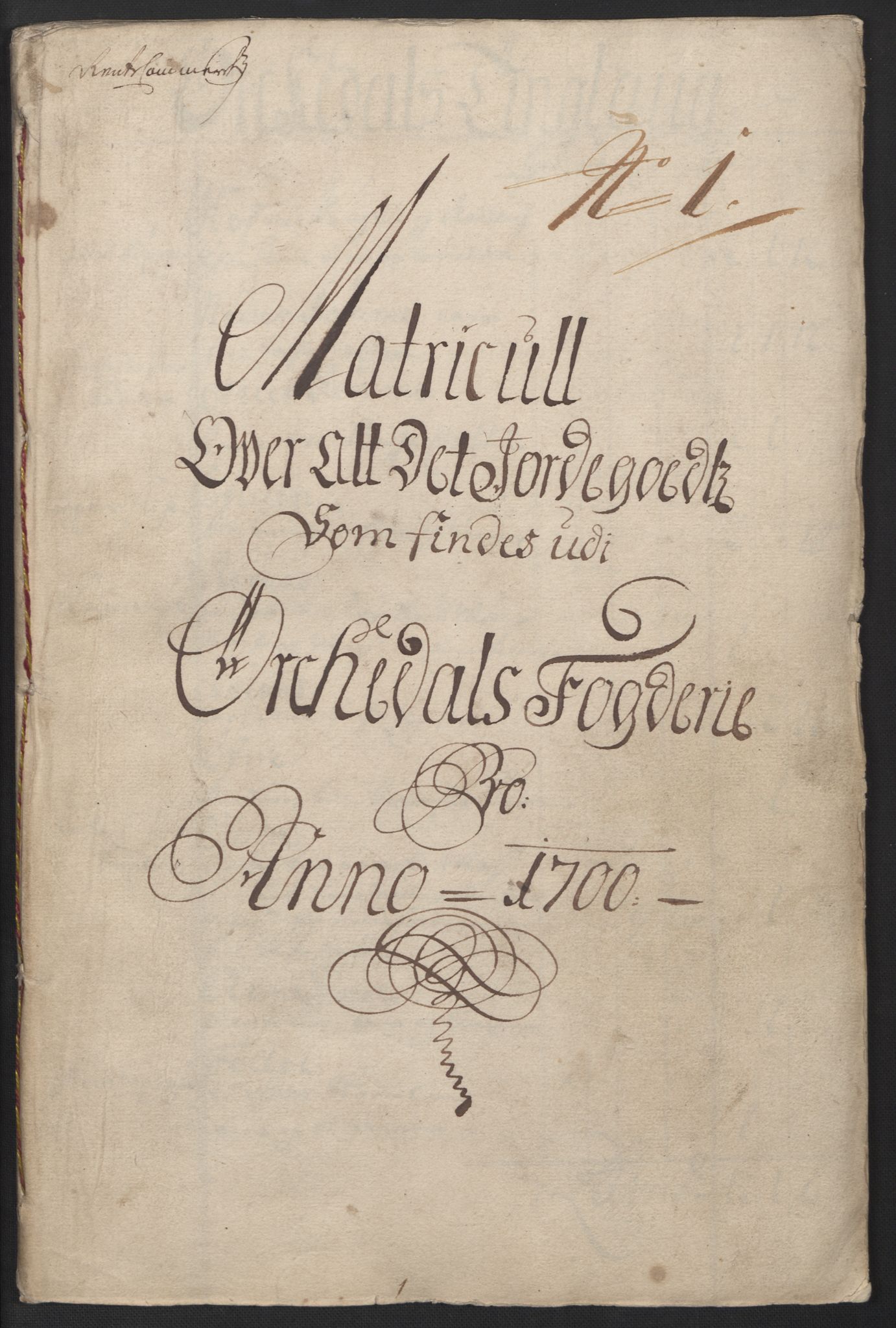 Rentekammeret inntil 1814, Reviderte regnskaper, Fogderegnskap, AV/RA-EA-4092/R60/L3950: Fogderegnskap Orkdal og Gauldal, 1700, p. 28