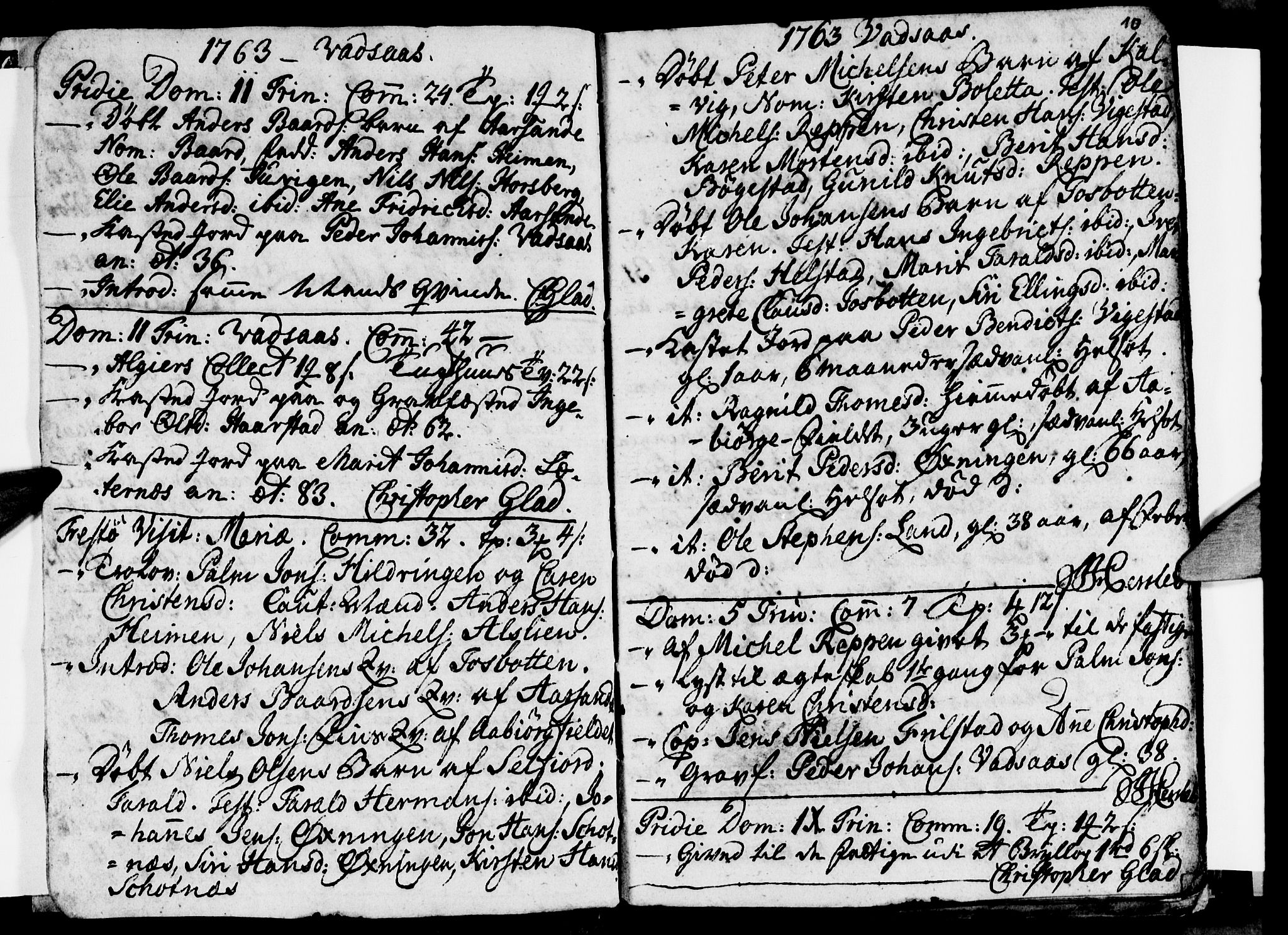 Ministerialprotokoller, klokkerbøker og fødselsregistre - Nordland, AV/SAT-A-1459/810/L0138: Parish register (official) no. 810A02, 1763-1770, p. 10