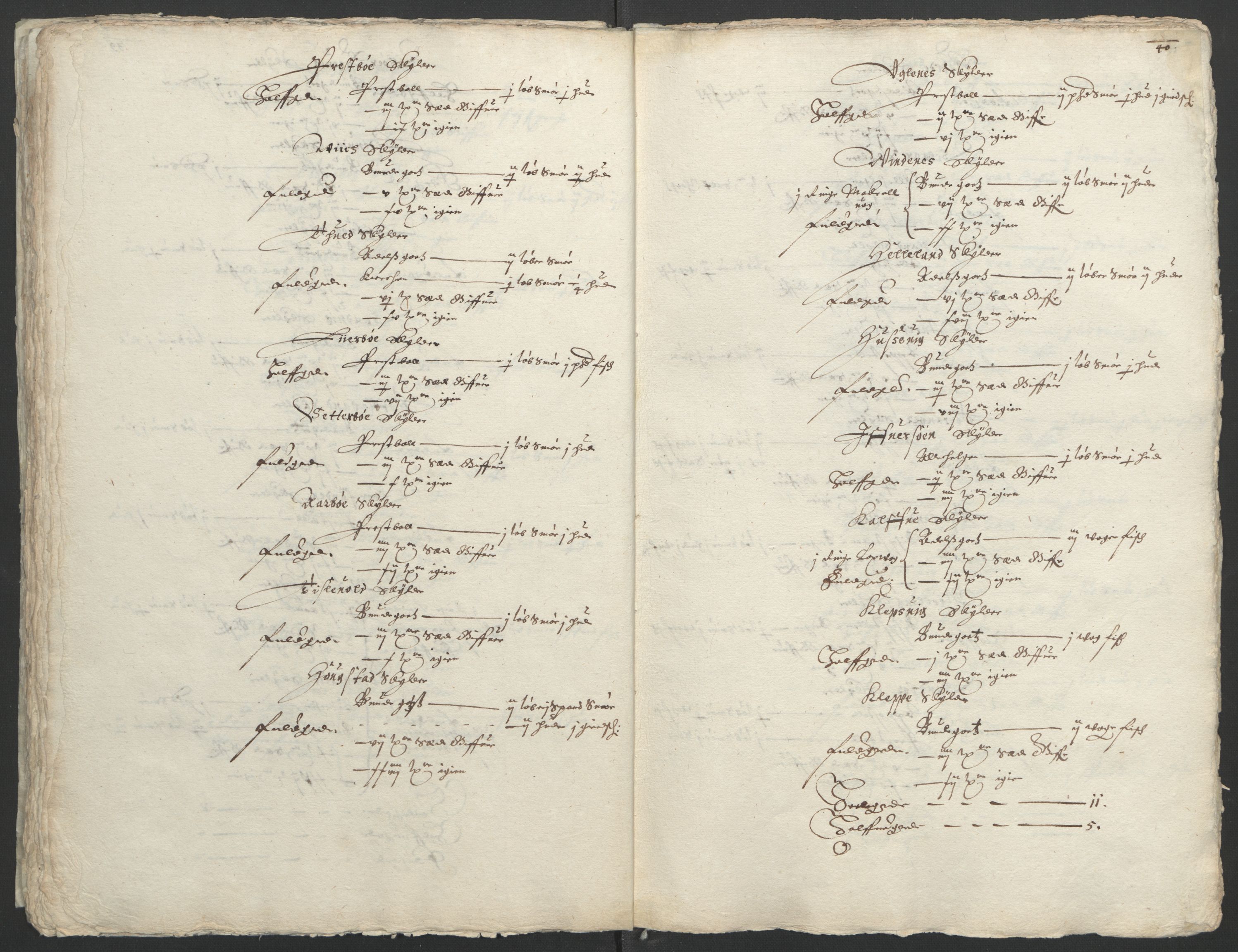 Stattholderembetet 1572-1771, AV/RA-EA-2870/Ek/L0004/0001: Jordebøker til utlikning av garnisonsskatt 1624-1626: / Jordebøker for Bergenhus len, 1626, p. 44