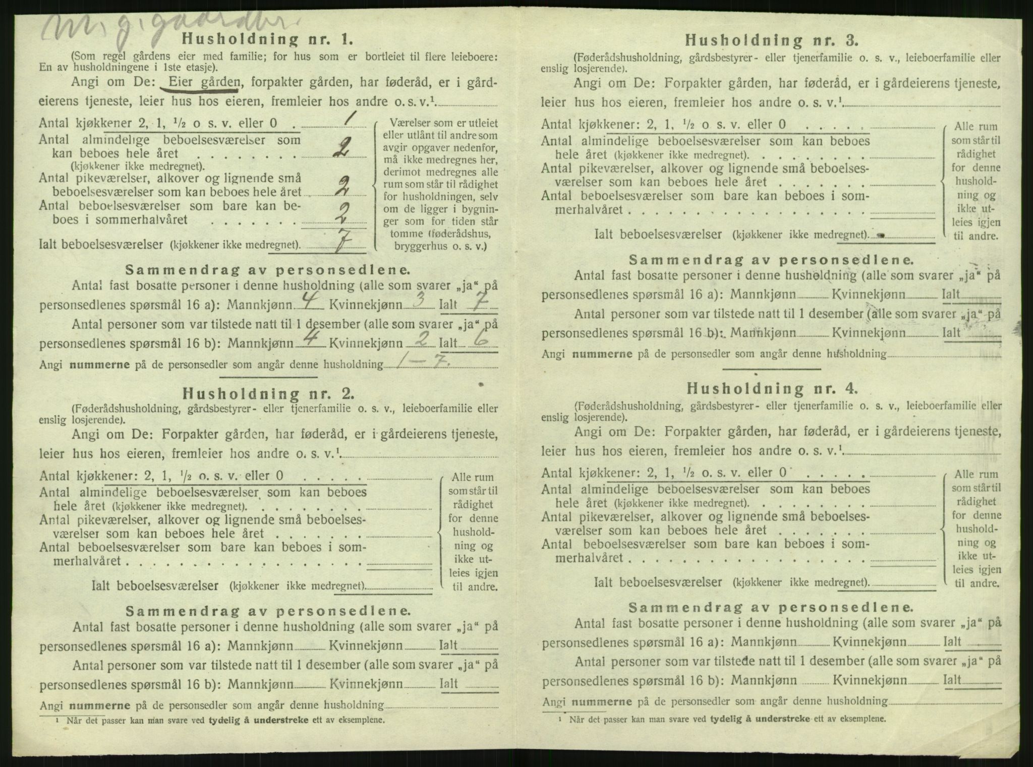 SAT, 1920 census for Tjøtta, 1920, p. 830