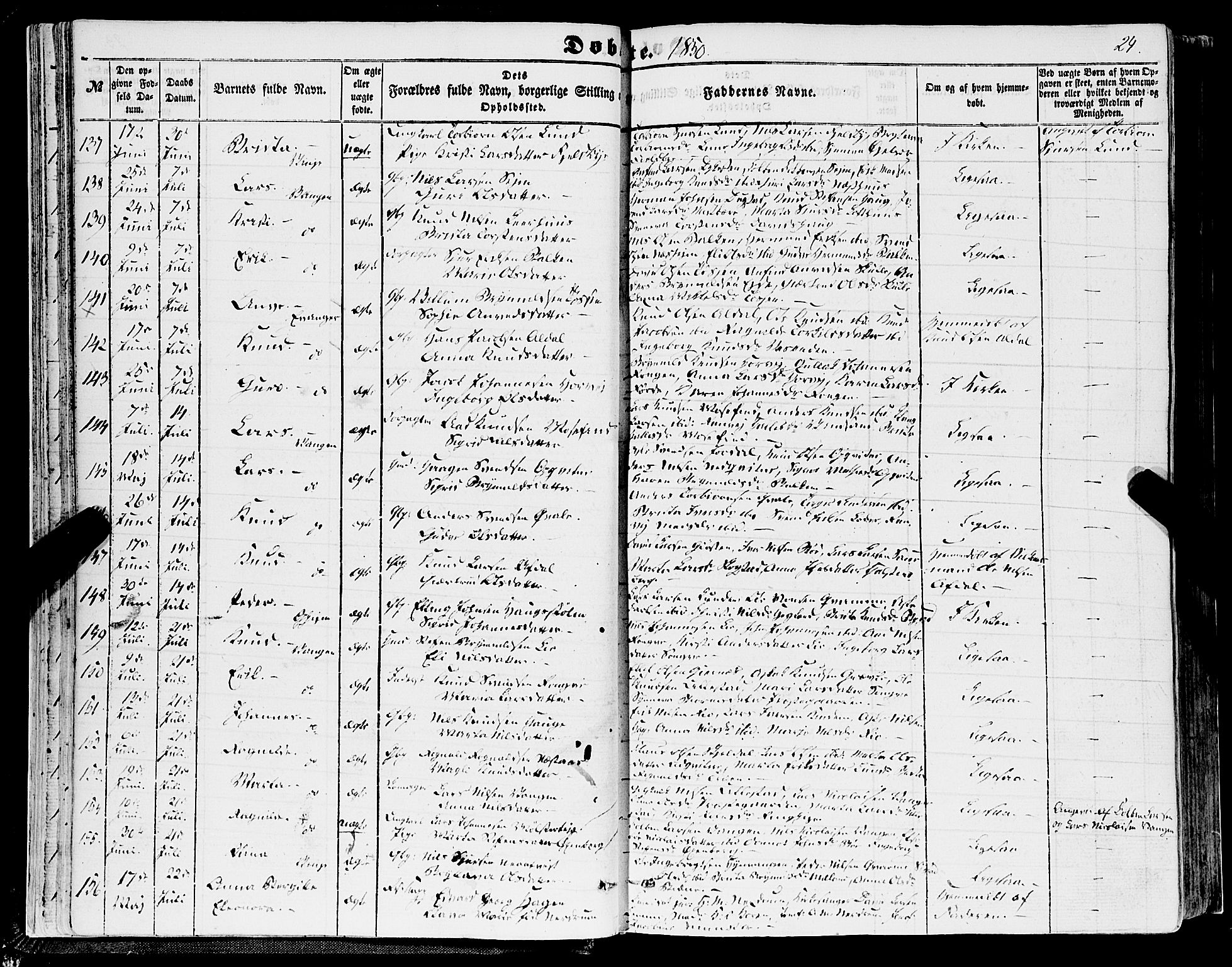 Voss sokneprestembete, SAB/A-79001/H/Haa: Parish register (official) no. A 16, 1849-1863, p. 24