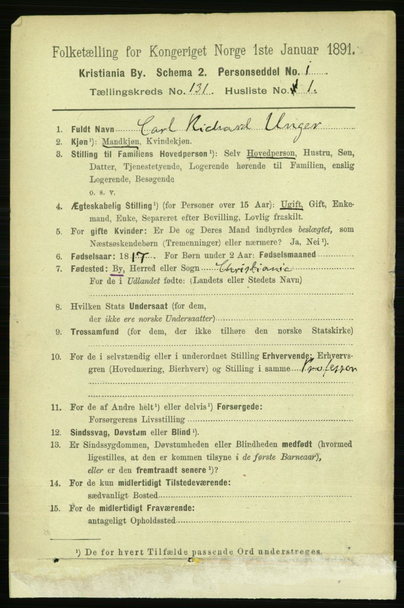 RA, 1891 census for 0301 Kristiania, 1891, p. 70883