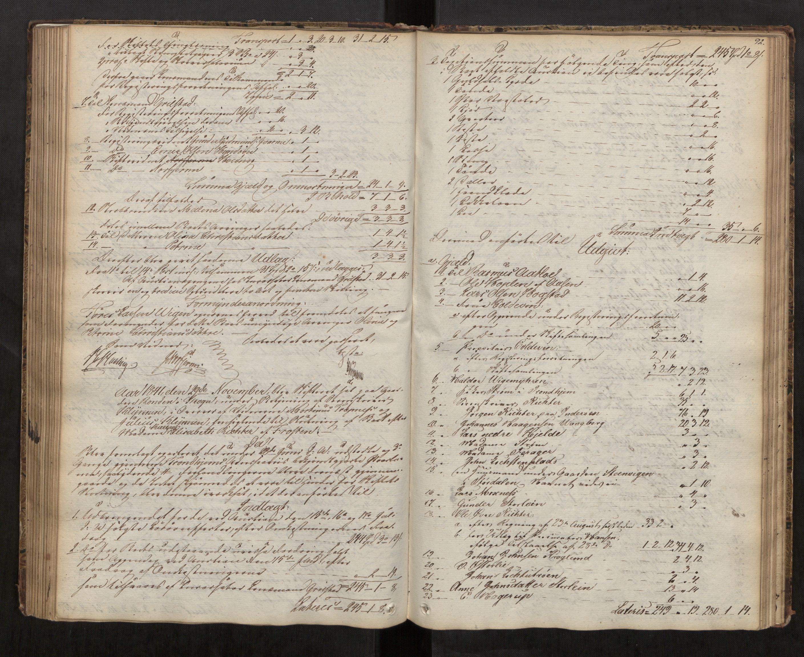 Stjør- og Verdal sorenskriveri, AV/SAT-A-4167/1/3/3A/L0031: Skifteprotokoll 26, 1833-1845, p. 92
