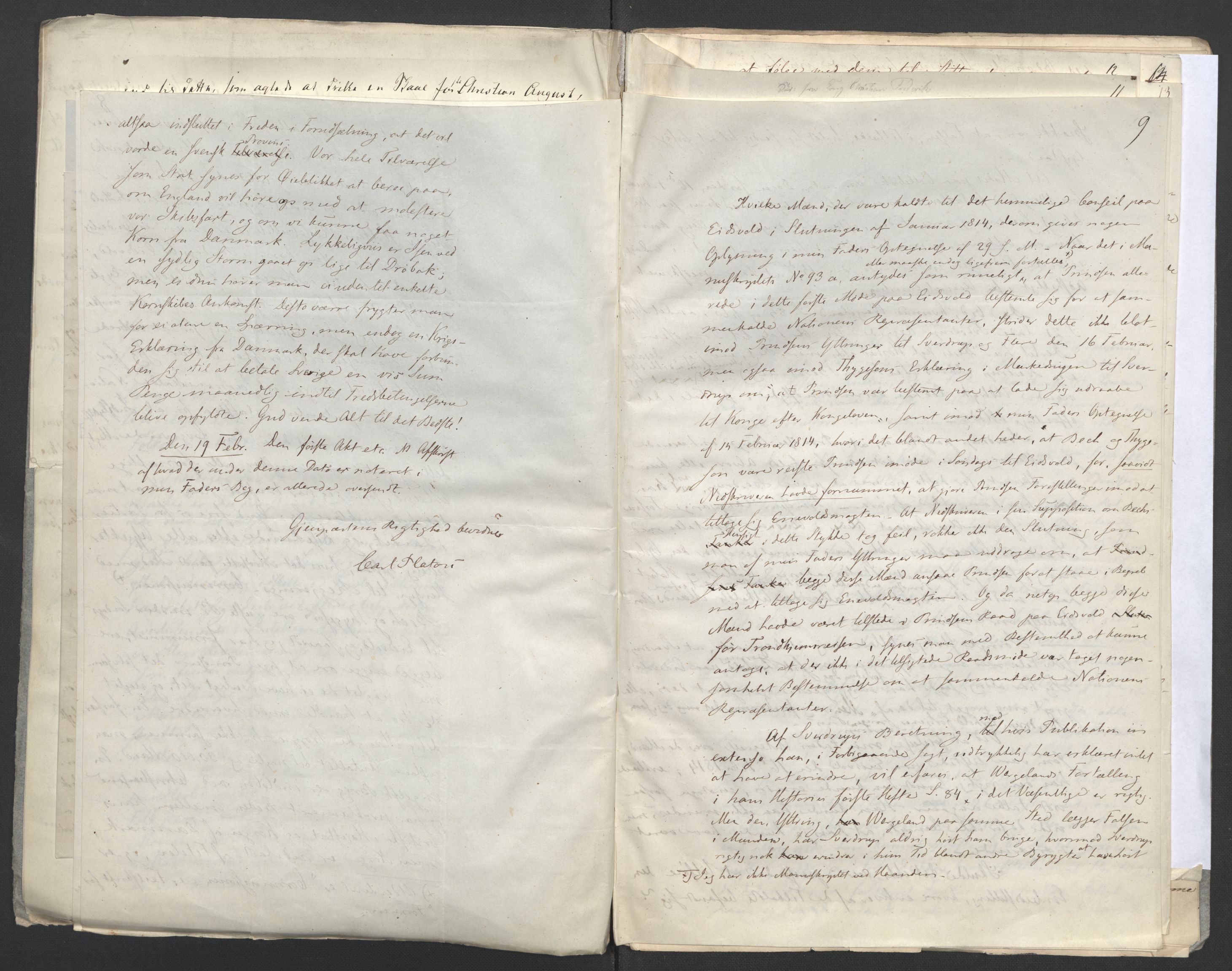 Faye, Andreas, AV/RA-PA-0015/F/Fh/L0028/0003: -- / Optegnelser ang. begivenhedene 1807-1814 af Thulstrup, L. Stoud Platou, C. St. Platou, G. Sverdrup, Løvenskiold m.fl. (afg. i samme anledning), p. 12