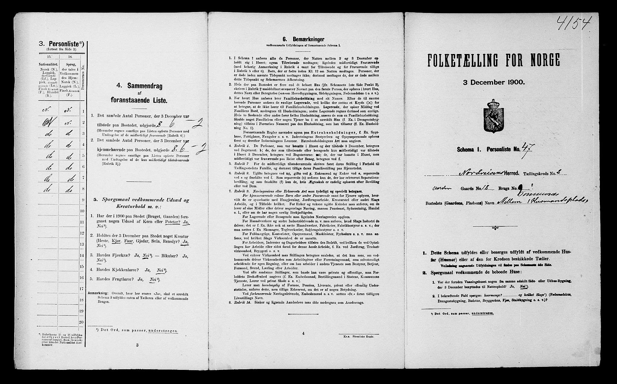 SATØ, 1900 census for Nordreisa, 1900, p. 271