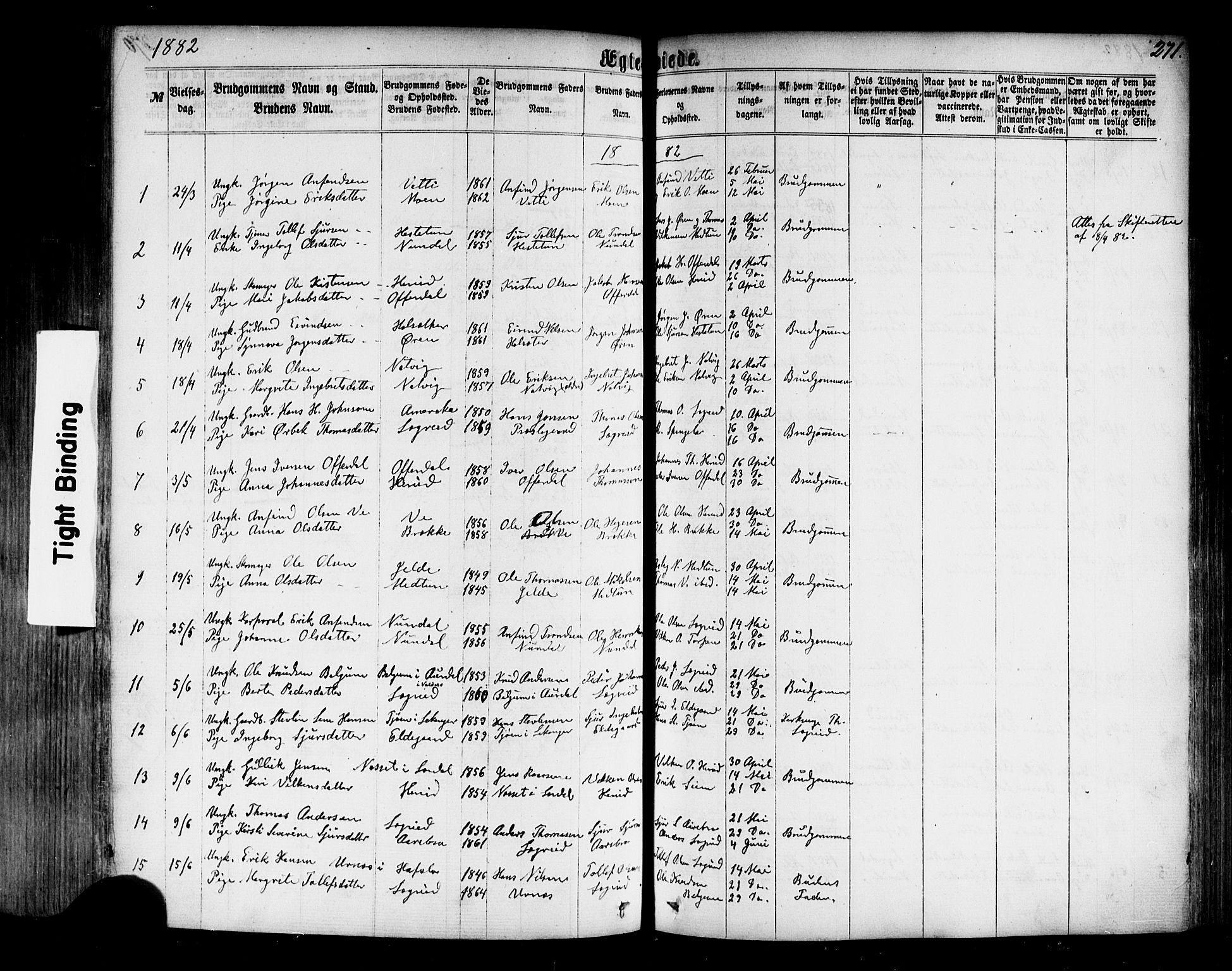 Årdal sokneprestembete, SAB/A-81701: Parish register (official) no. A 3, 1863-1886, p. 271