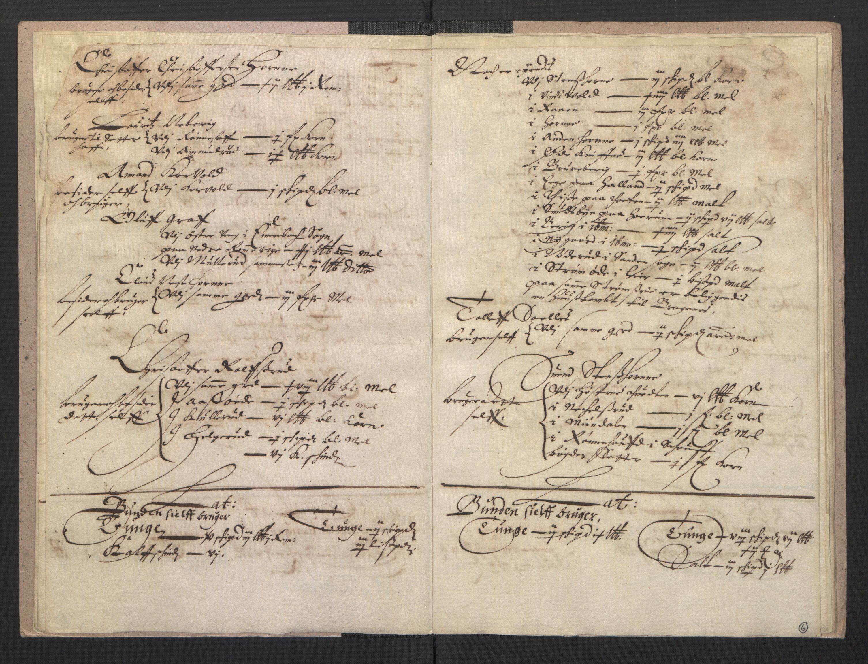 Rentekammeret inntil 1814, Realistisk ordnet avdeling, AV/RA-EA-4070/L/L0016/0006: Tønsberg lagdømme. Eiker, Modum, Sigdal og Sandsvær: / Jordebok over odels- og pantegods eid av allmuen på Eiker og over geistlig gods i Eiker len og prestegjeld, 1661, p. 5b-6a