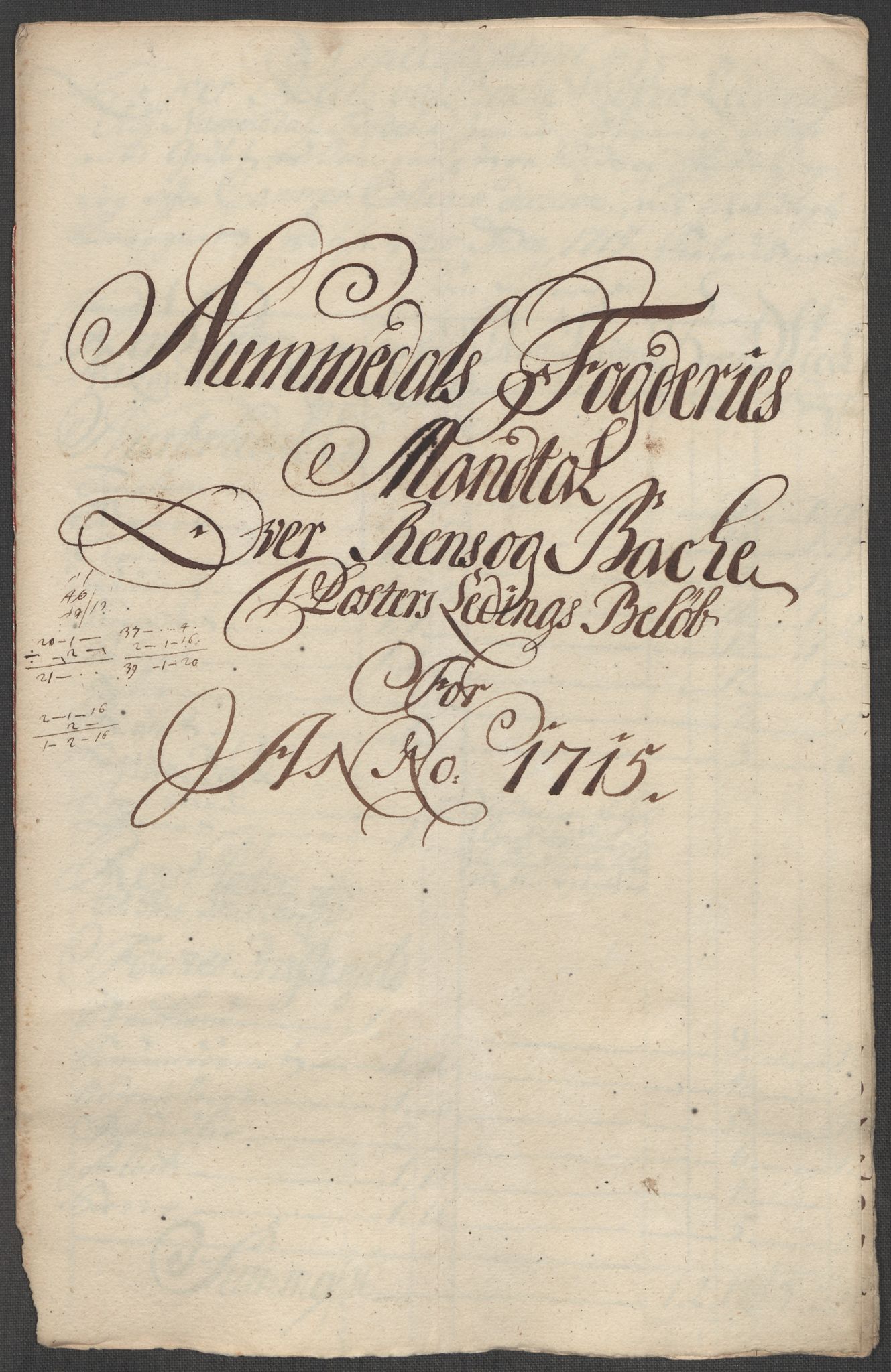Rentekammeret inntil 1814, Reviderte regnskaper, Fogderegnskap, RA/EA-4092/R64/L4436: Fogderegnskap Namdal, 1715, p. 230