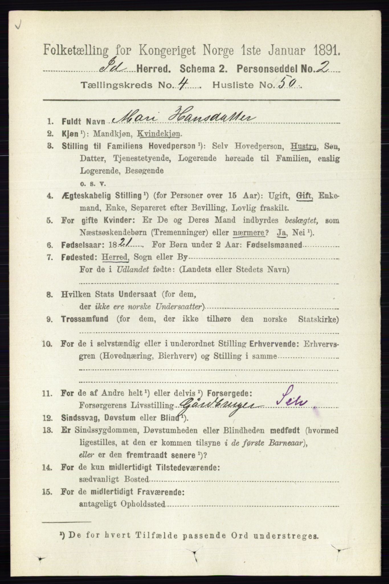 RA, 1891 census for 0117 Idd, 1891, p. 3160