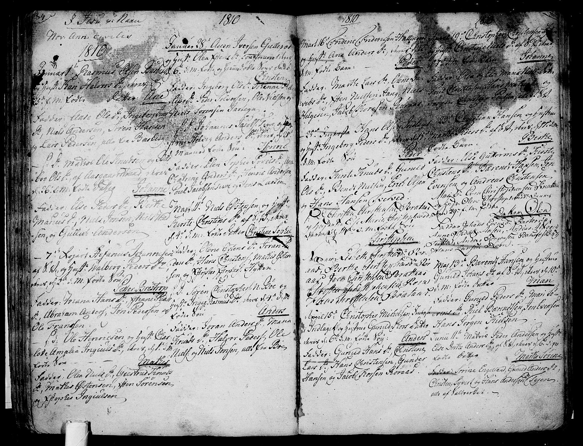 Sem kirkebøker, AV/SAKO-A-5/F/Fb/L0003: Parish register (official) no. II 3, 1792-1814, p. 84-85