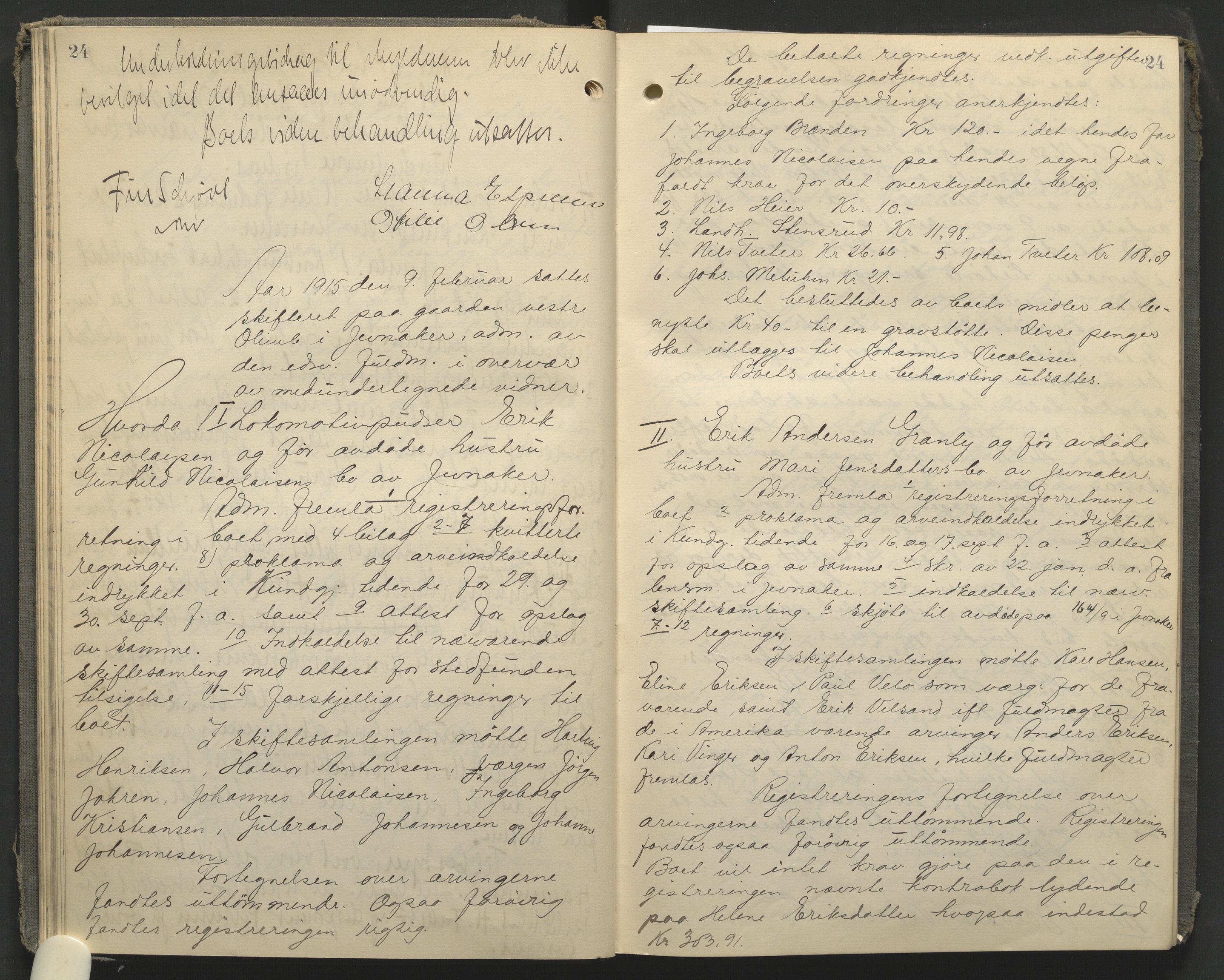 Hadeland og Land tingrett, AV/SAH-TING-010/J/Jc/L0010: Skifteforhandlingsprotokoll, 1914-1920, p. 24