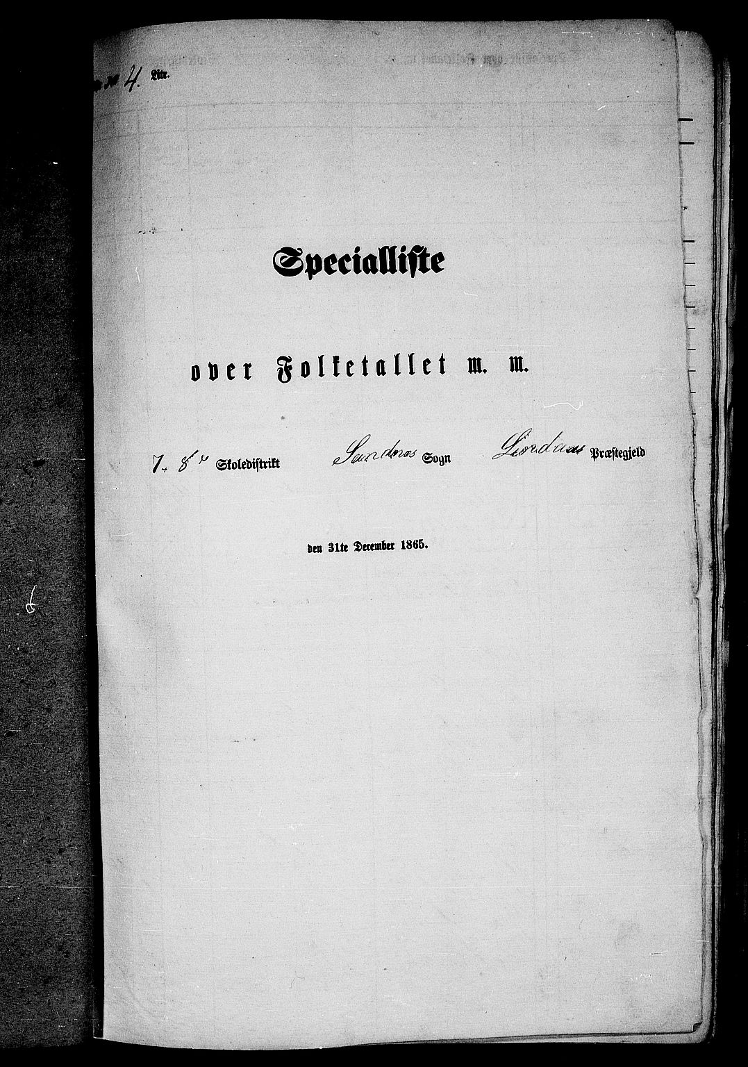 RA, 1865 census for Lindås, 1865, p. 57