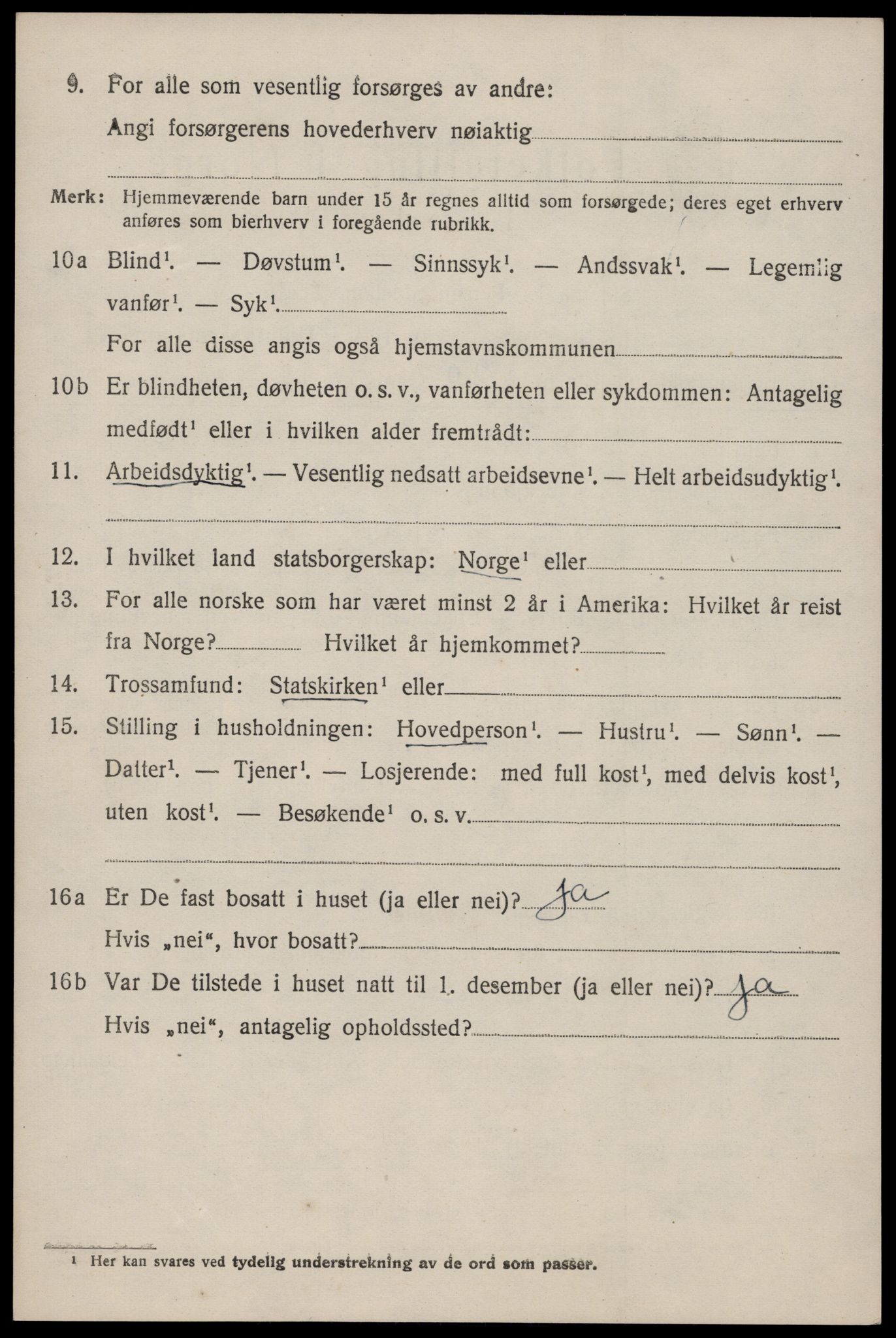 SAKO, 1920 census for Nissedal, 1920, p. 2258