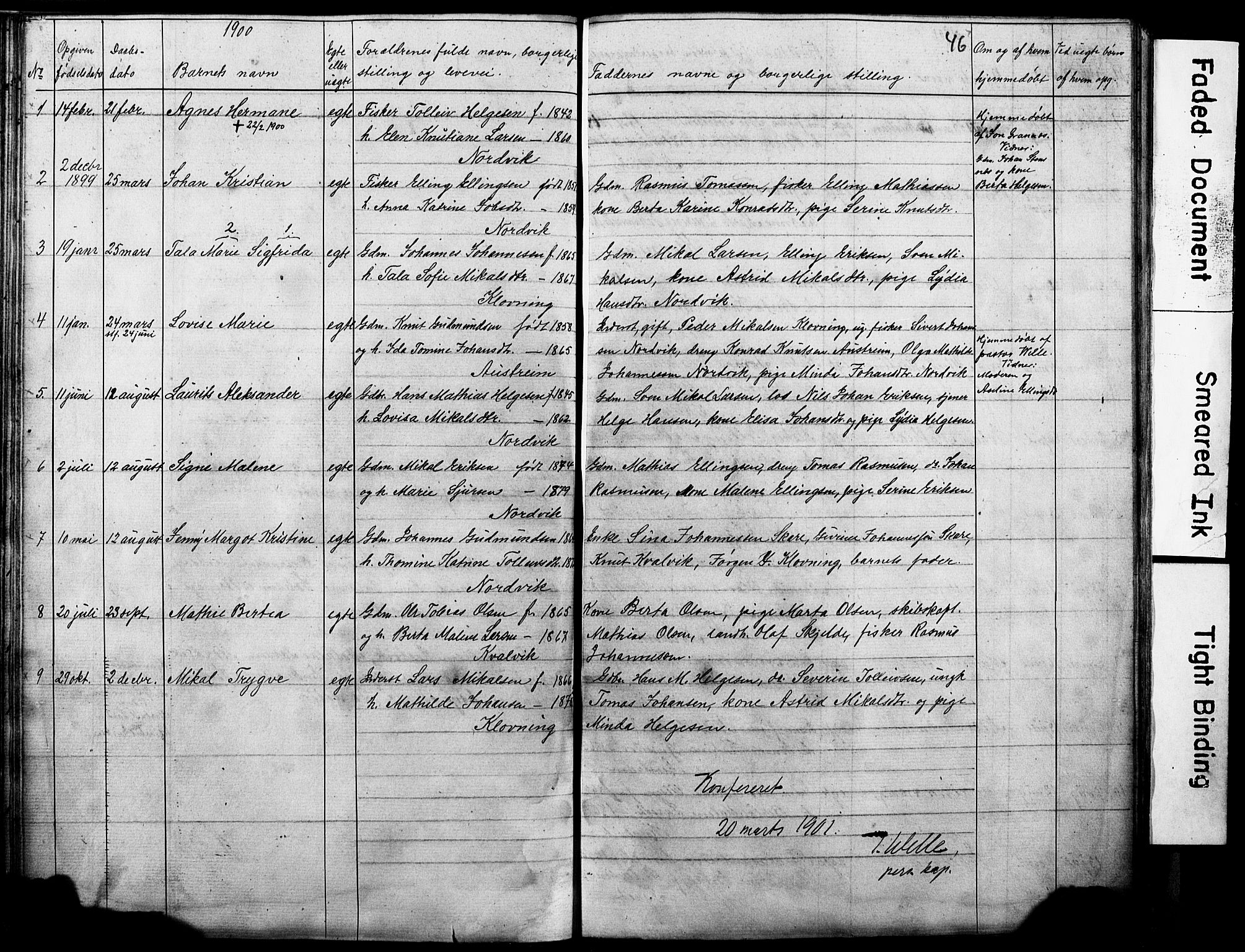 Torvastad sokneprestkontor, SAST/A -101857/H/Ha/Hab/L0005: Parish register (copy) no. B 5, 1857-1908, p. 46