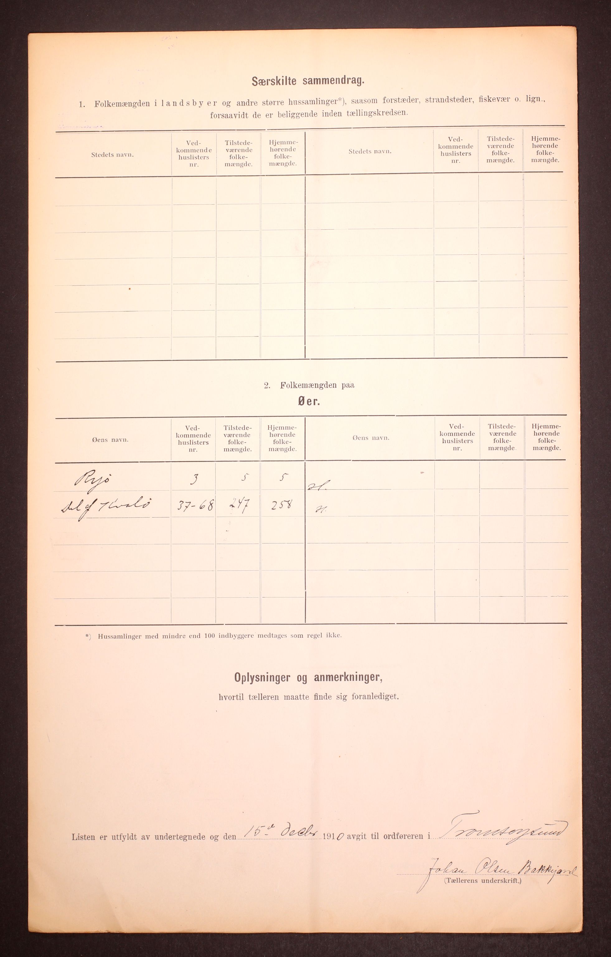 RA, 1910 census for Tromsøysund, 1910, p. 20