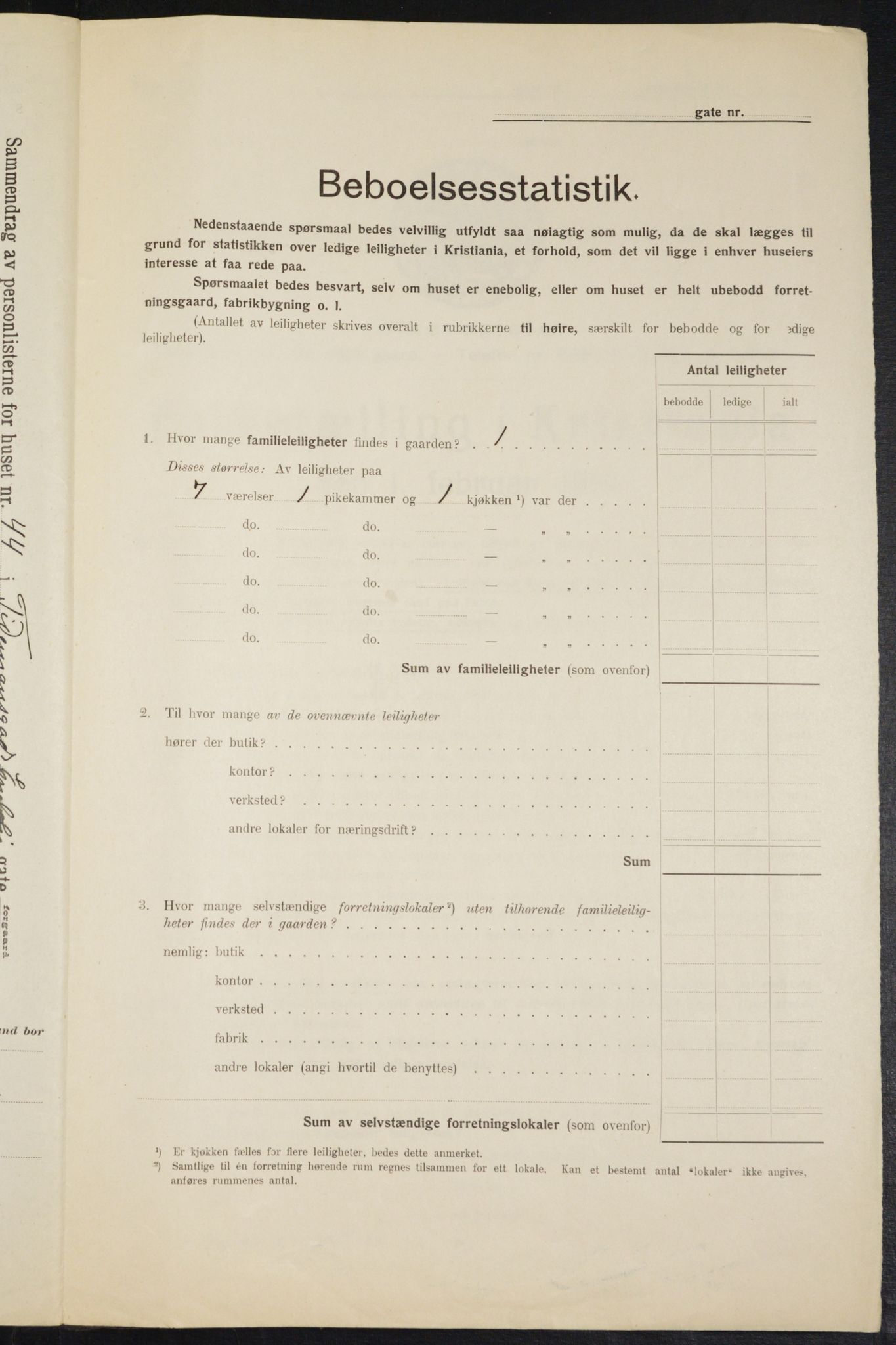 OBA, Municipal Census 1914 for Kristiania, 1914, p. 112383