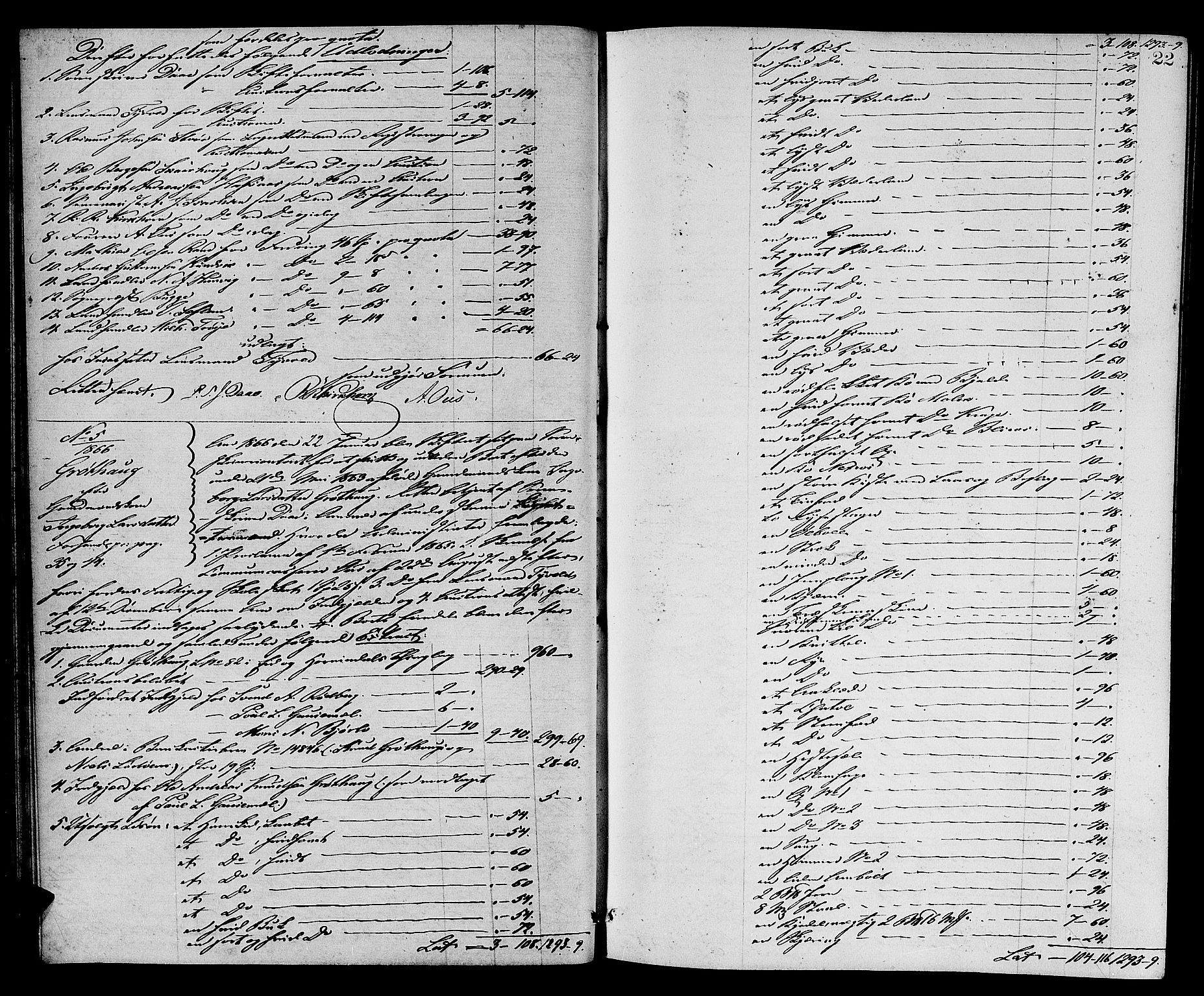 Nordfjord sorenskriveri, AV/SAB-A-2801/1/04/04d/L0004: Skifteutlodningsprotokoll, 1865-1872, p. 21b-22a