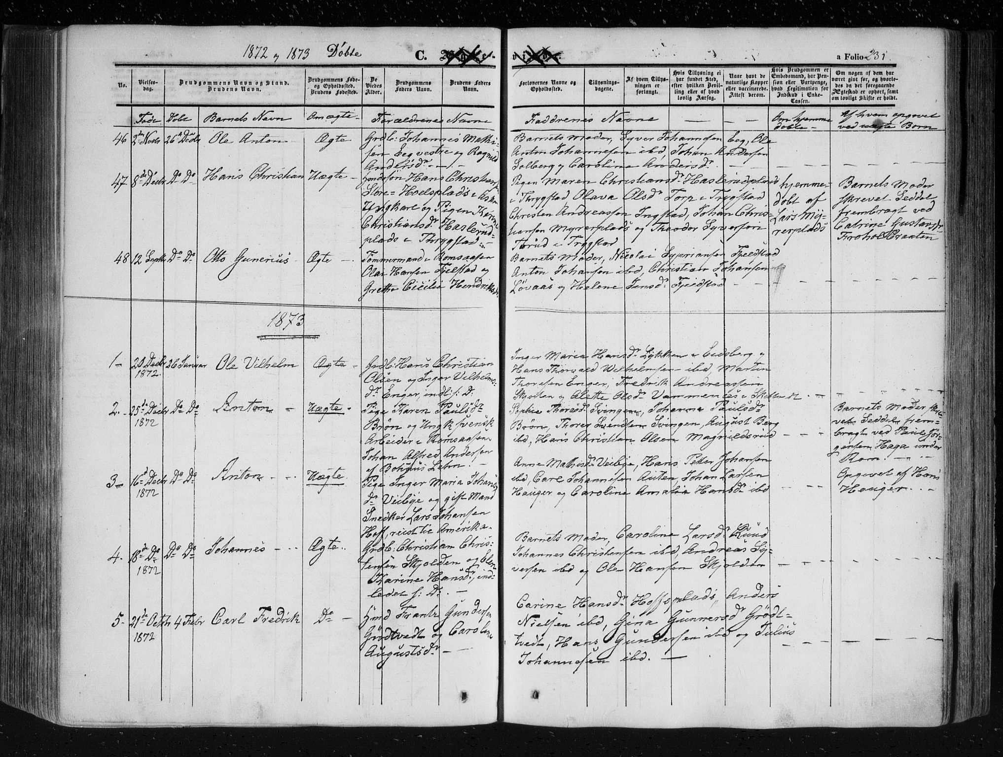 Askim prestekontor Kirkebøker, SAO/A-10900/F/Fa/L0005: Parish register (official) no. 5, 1847-1879, p. 231