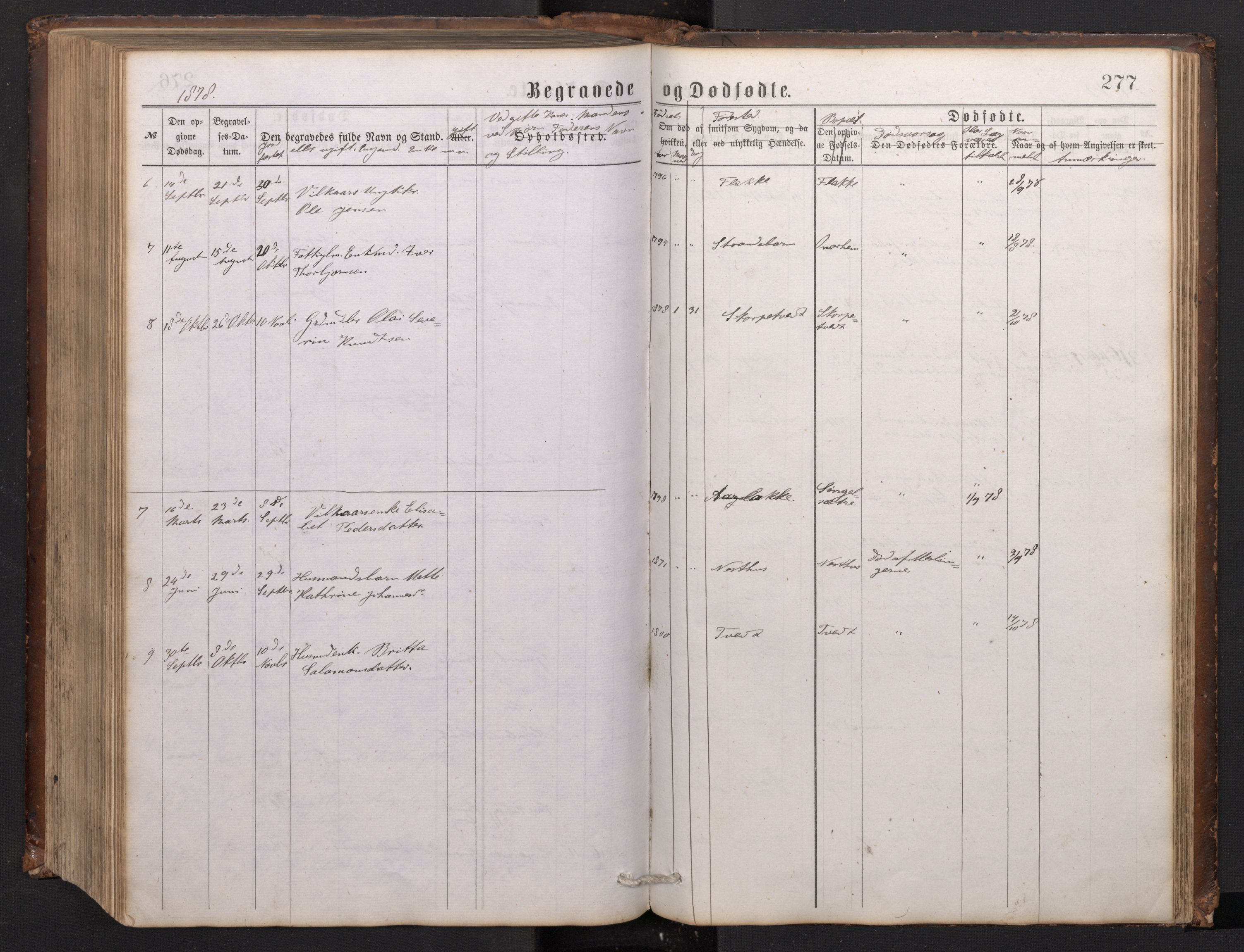 Tysnes sokneprestembete, SAB/A-78601/H/Hab: Parish register (copy) no. C 1, 1873-1895, p. 276b-277a