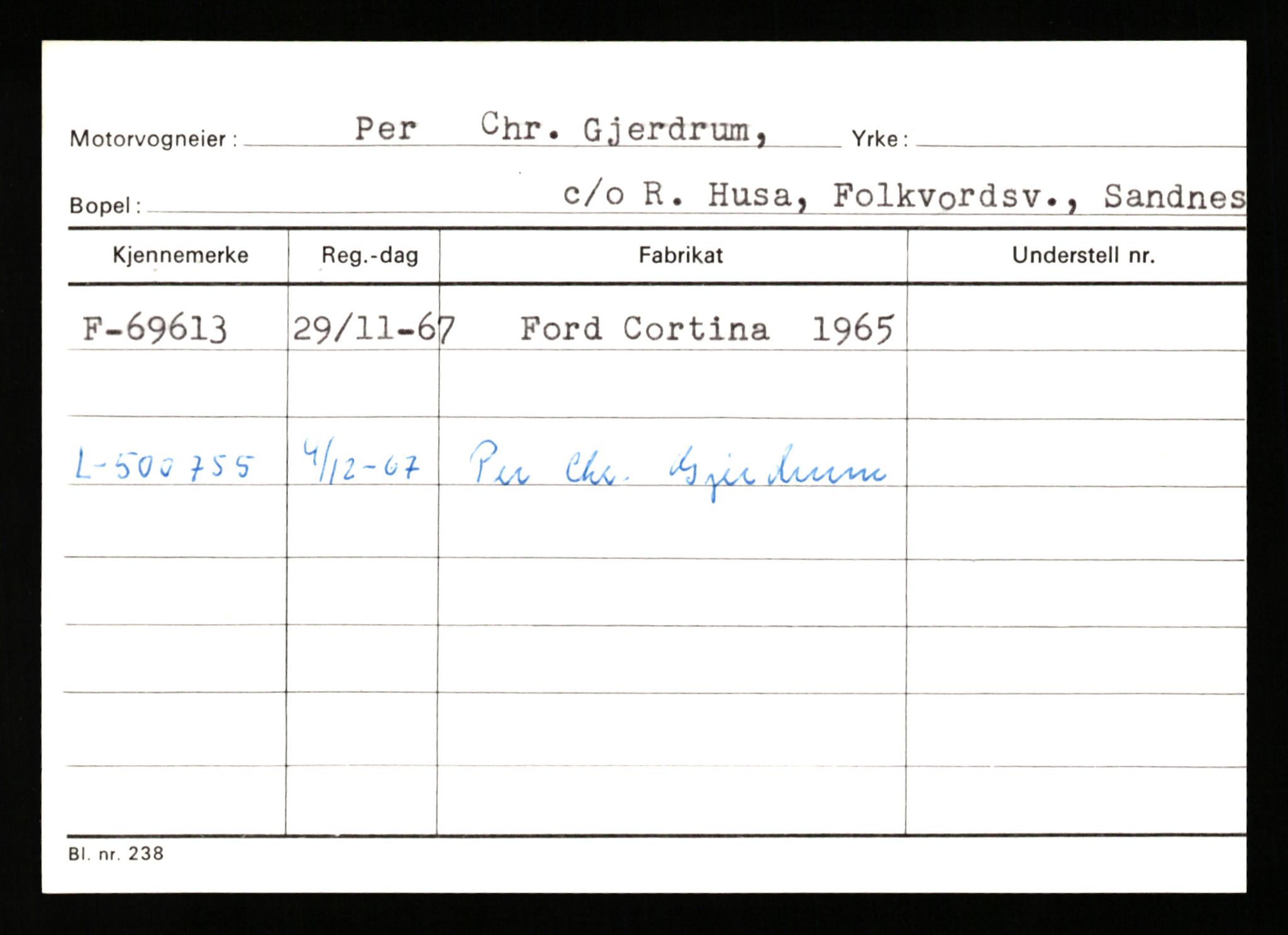 Stavanger trafikkstasjon, AV/SAST-A-101942/0/G/L0008: Registreringsnummer: 67519 - 84533, 1930-1971, p. 233