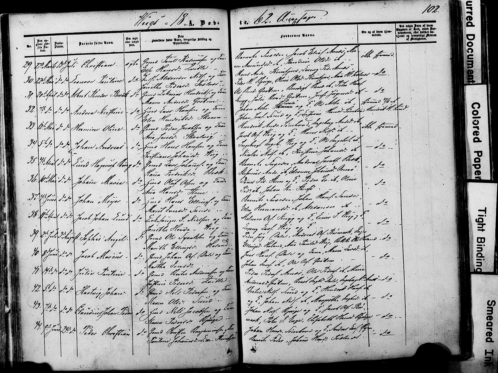 Ministerialprotokoller, klokkerbøker og fødselsregistre - Nordland, SAT/A-1459/812/L0176: Parish register (official) no. 812A05, 1834-1874, p. 102