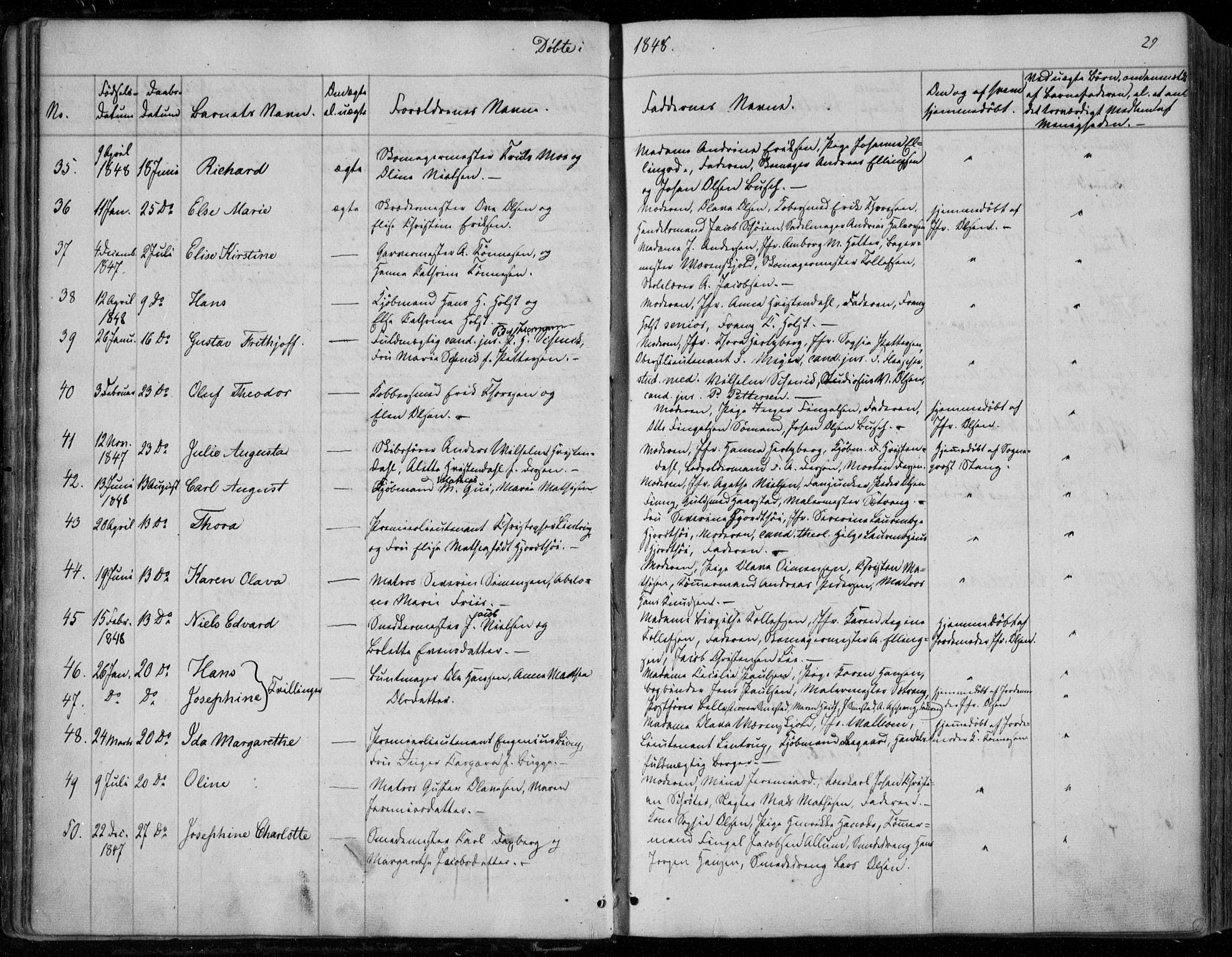 Holmestrand kirkebøker, SAKO/A-346/F/Fa/L0002: Parish register (official) no. 2, 1840-1866, p. 29