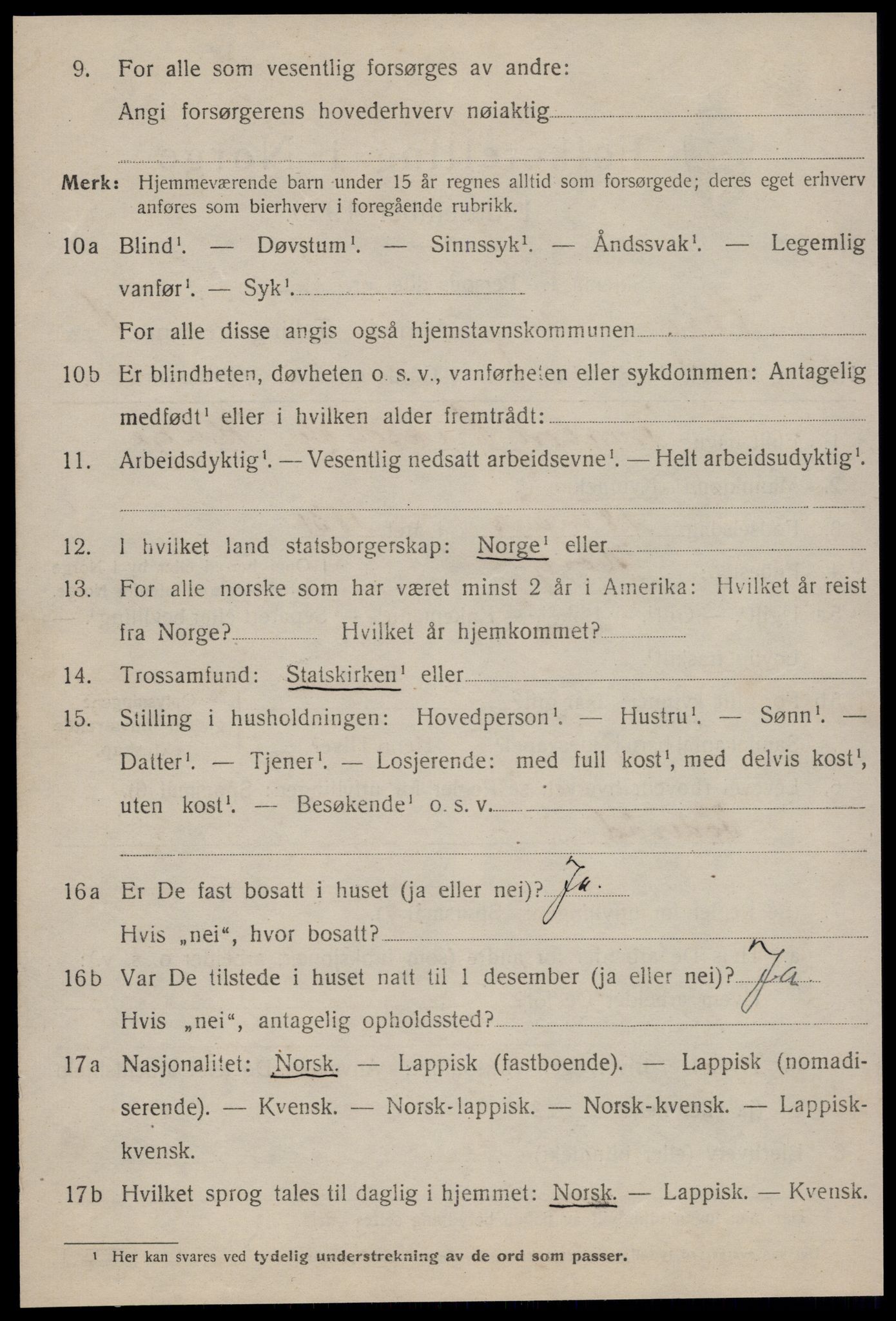 SAT, 1920 census for Horg, 1920, p. 3045