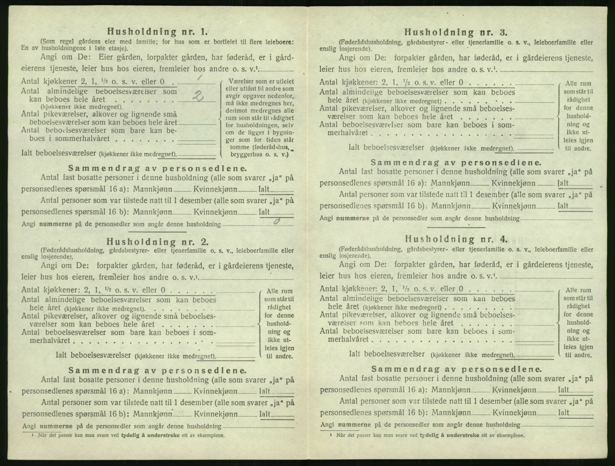 SAK, 1920 census for Øyestad, 1920, p. 1567