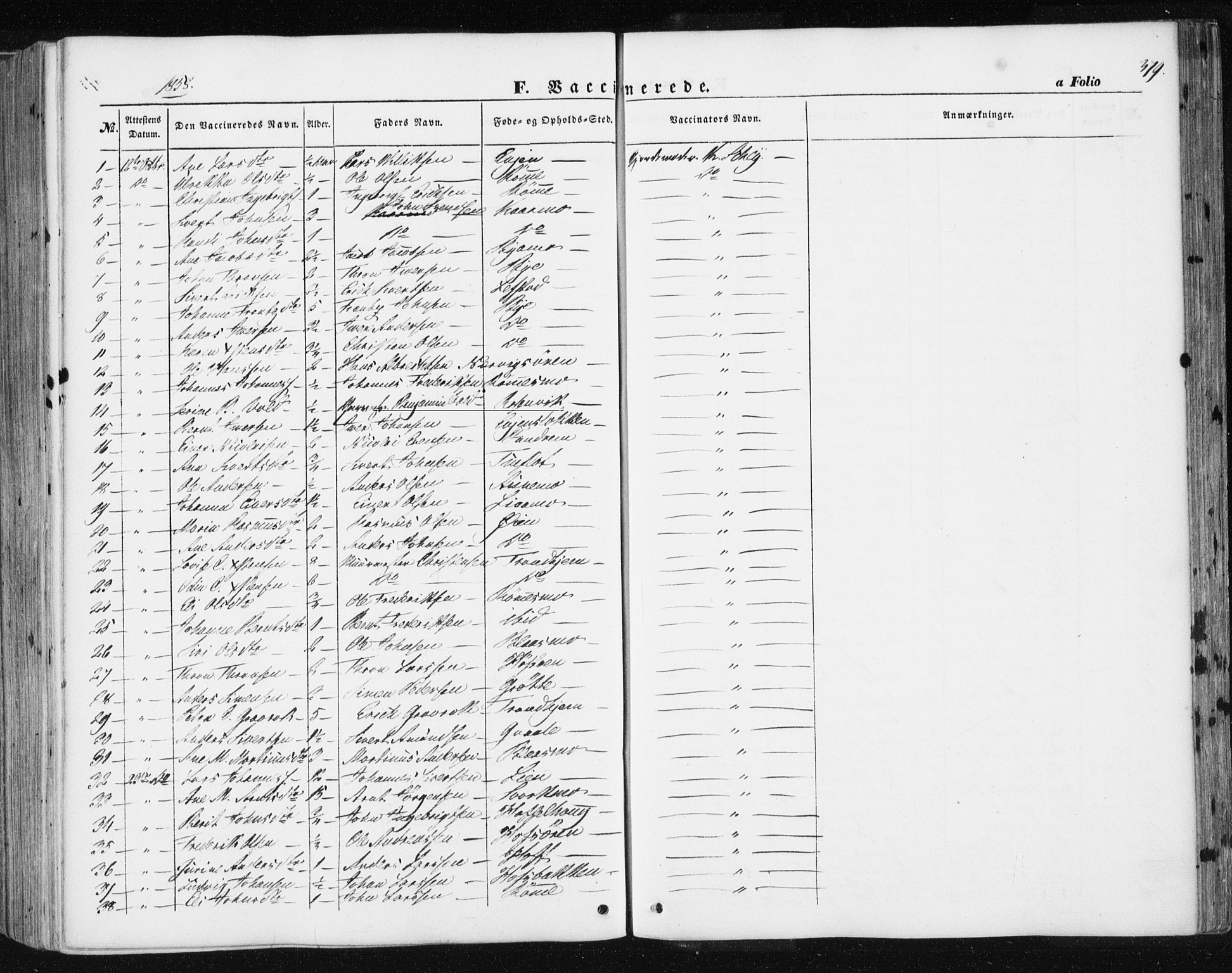 Ministerialprotokoller, klokkerbøker og fødselsregistre - Sør-Trøndelag, AV/SAT-A-1456/668/L0806: Parish register (official) no. 668A06, 1854-1869, p. 379