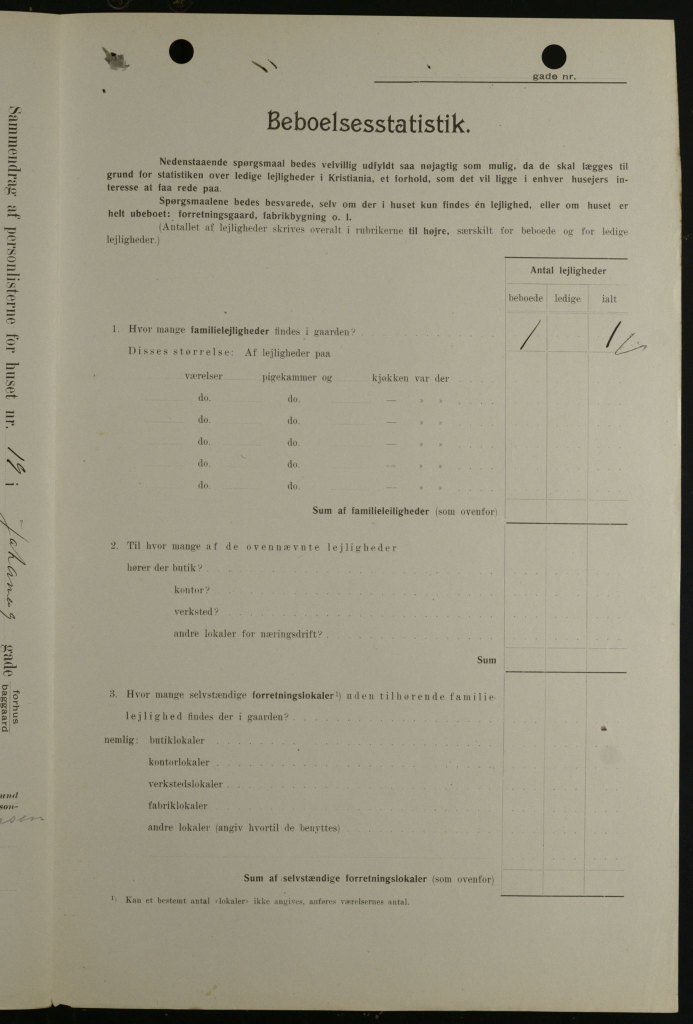 OBA, Municipal Census 1908 for Kristiania, 1908, p. 42272