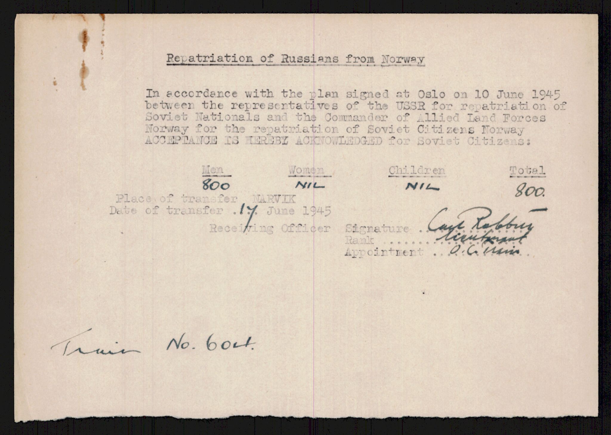 Flyktnings- og fangedirektoratet, Repatrieringskontoret, AV/RA-S-1681/D/Db/L0016: Displaced Persons (DPs) og sivile tyskere, 1945-1948, p. 875