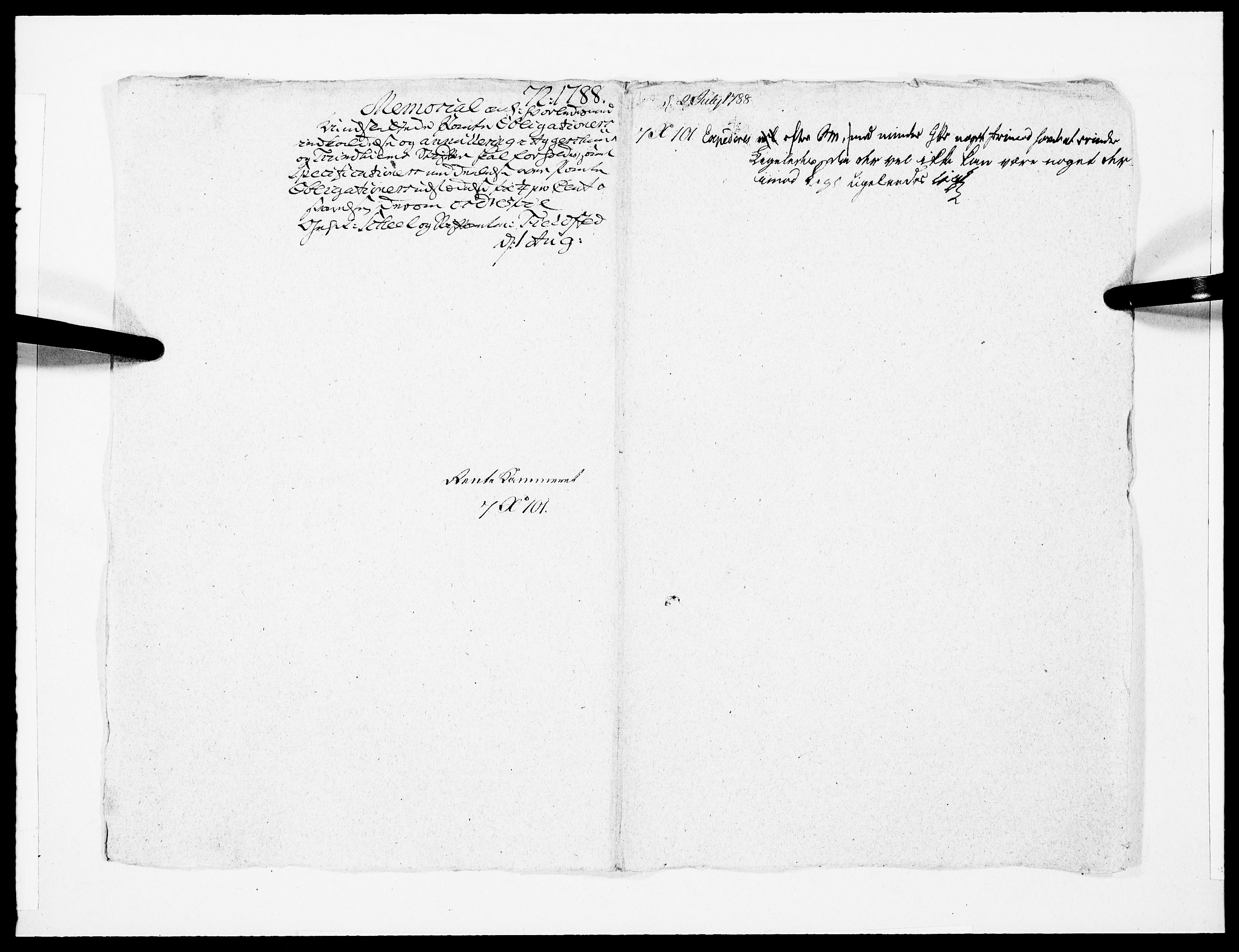 Danske Kanselli 1572-1799, RA/EA-3023/F/Fc/Fcc/Fcca/L0273: Norske innlegg 1572-1799, 1788, p. 159