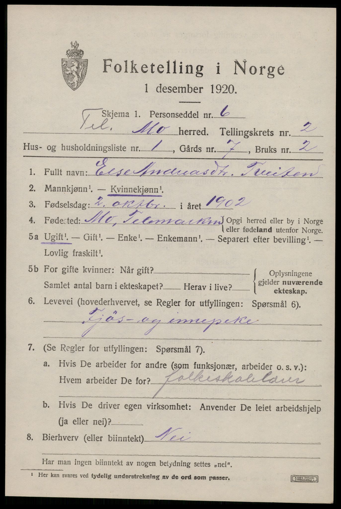 SAKO, 1920 census for Mo, 1920, p. 1096