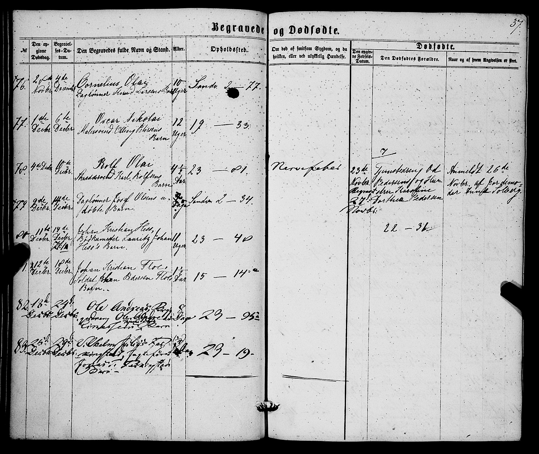 Korskirken sokneprestembete, AV/SAB-A-76101/H/Haa/L0045: Parish register (official) no. E 3, 1863-1875, p. 37