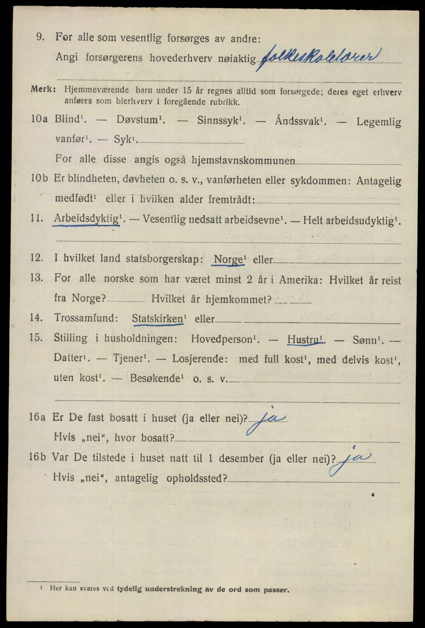 SAO, 1920 census for Ullensaker, 1920, p. 15388