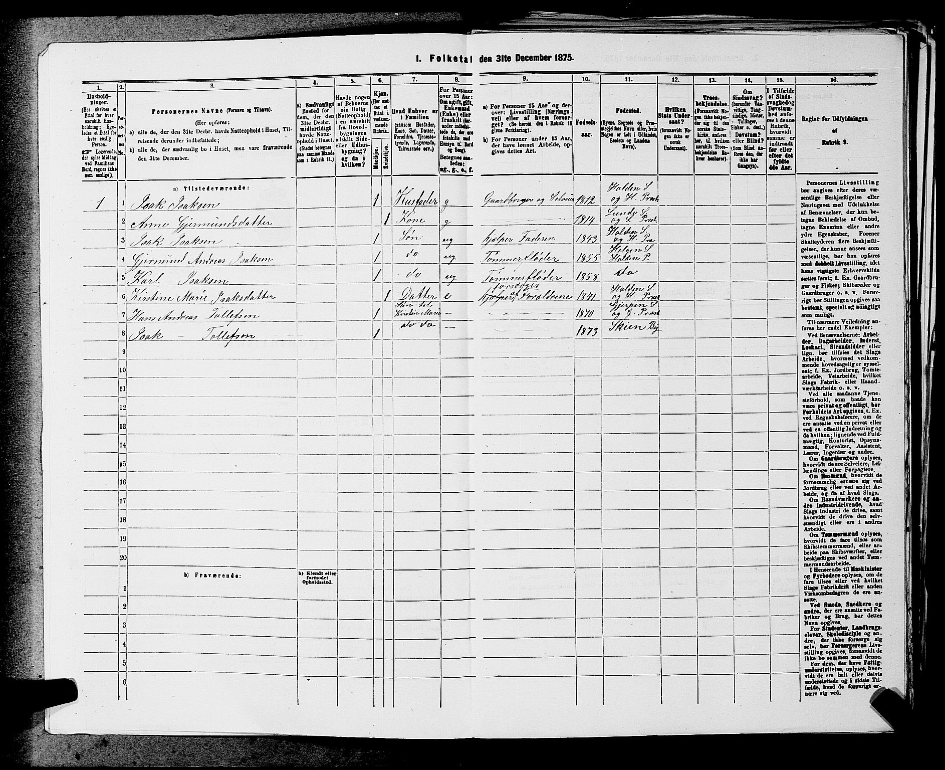 SAKO, 1875 census for 0819P Holla, 1875, p. 706