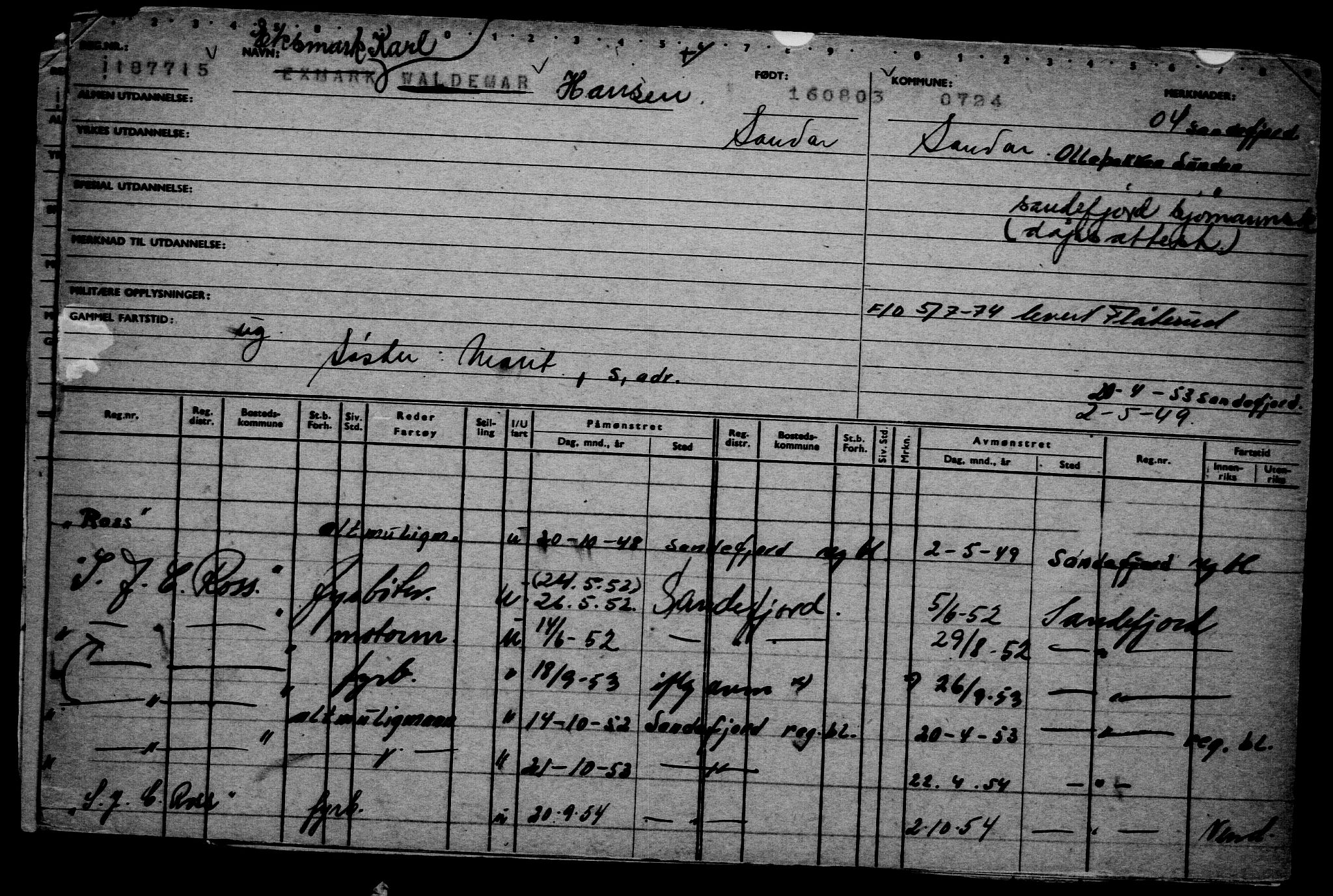 Direktoratet for sjømenn, AV/RA-S-3545/G/Gb/L0050: Hovedkort, 1903, p. 163