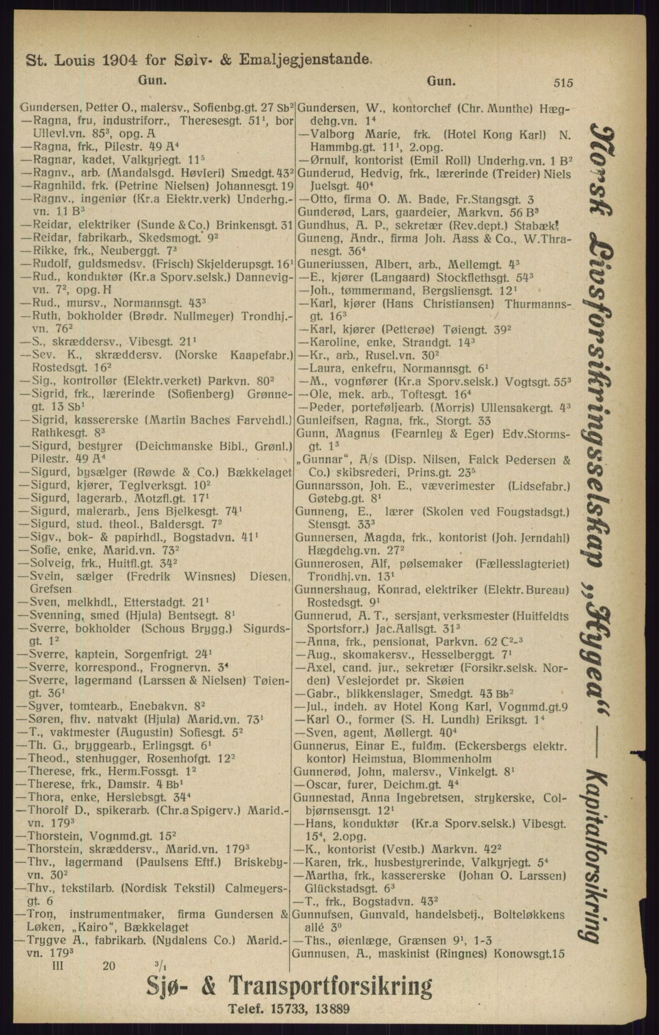 Kristiania/Oslo adressebok, PUBL/-, 1916, p. 515