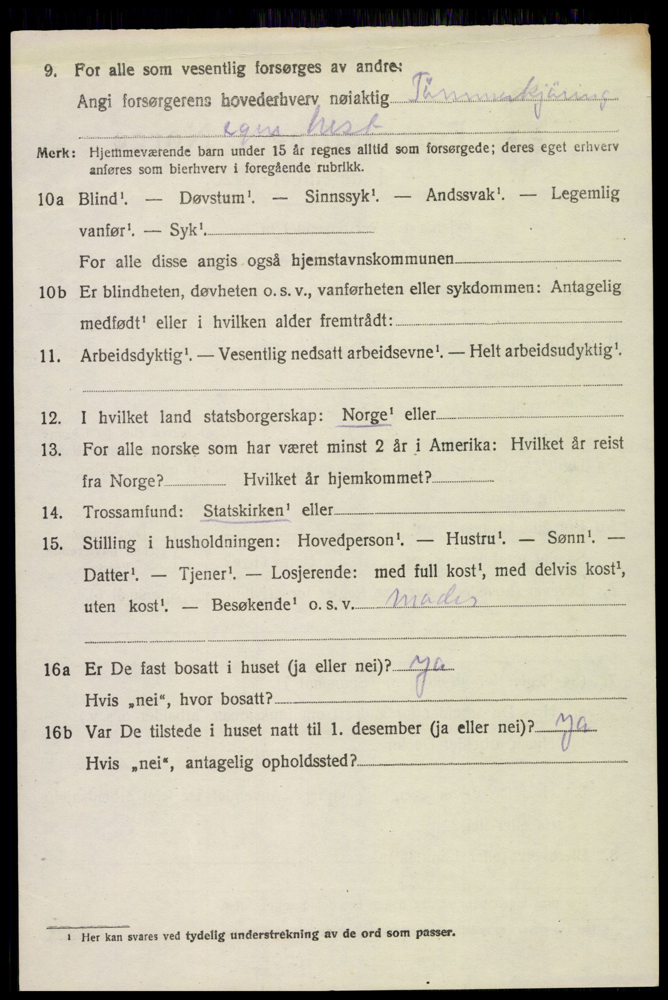 SAH, 1920 census for Brandbu, 1920, p. 10520