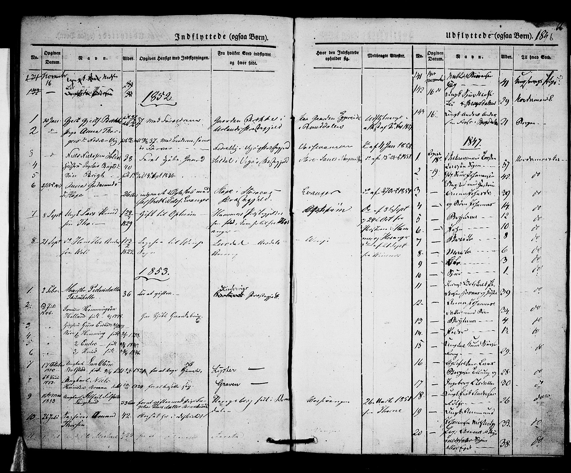 Voss sokneprestembete, SAB/A-79001/H/Haa: Parish register (official) no. A 15, 1845-1855, p. 66
