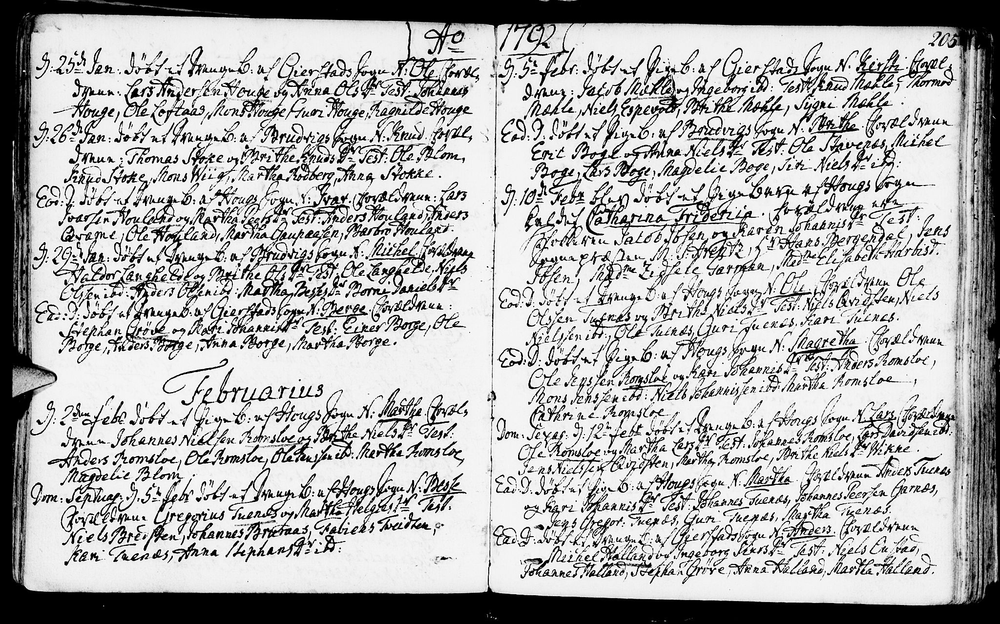 Haus sokneprestembete, AV/SAB-A-75601/H/Haa: Parish register (official) no. A 10, 1782-1796, p. 205