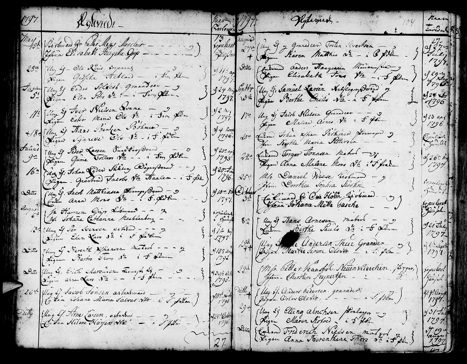 Korskirken sokneprestembete, SAB/A-76101/H/Haa/L0009: Parish register (official) no. A 9, 1743-1861, p. 104