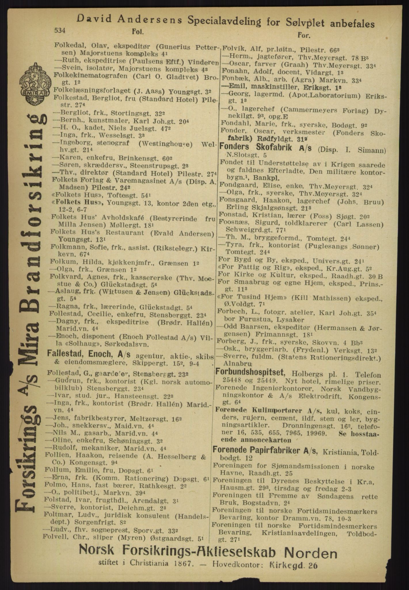 Kristiania/Oslo adressebok, PUBL/-, 1918, p. 559