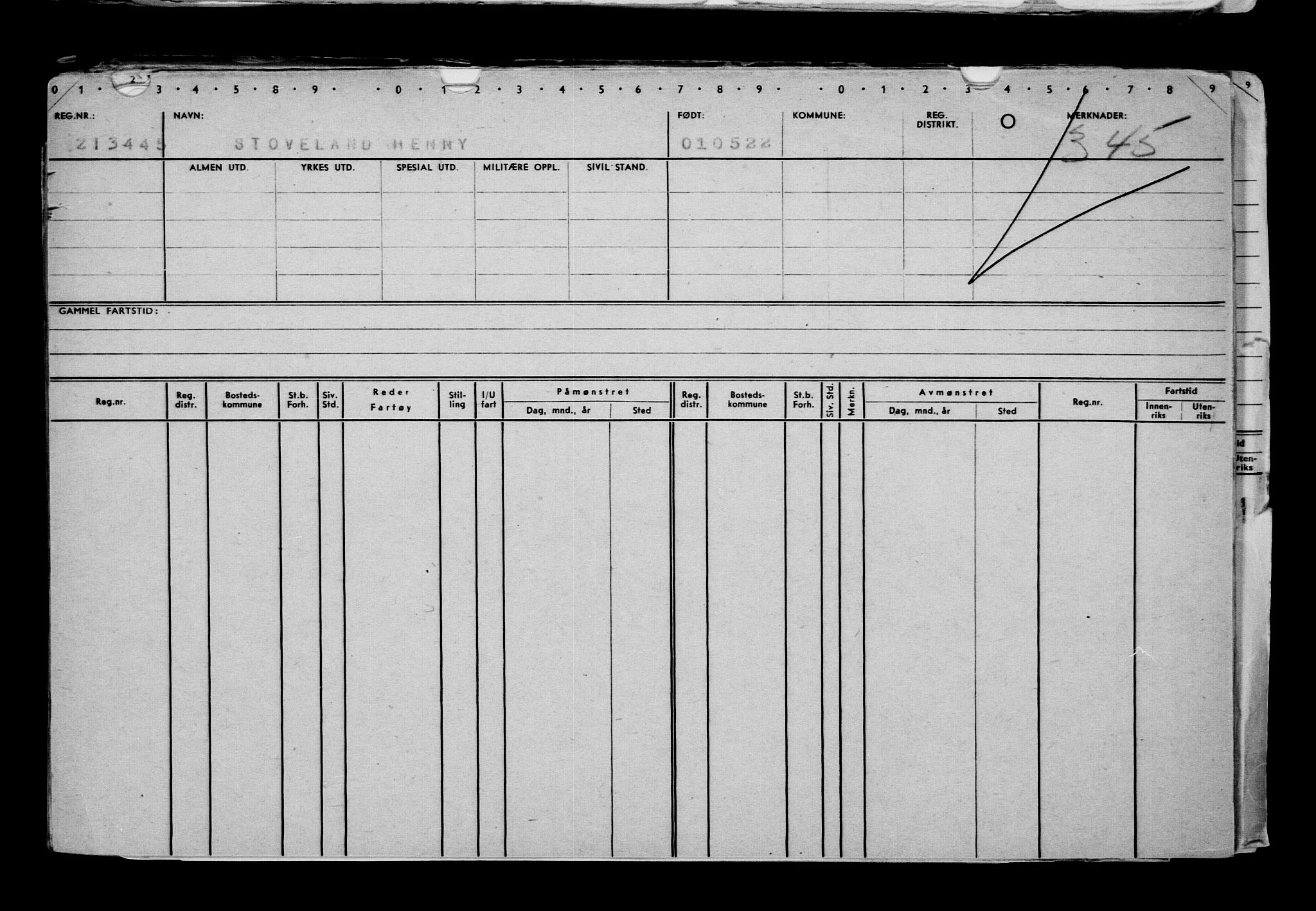 Direktoratet for sjømenn, AV/RA-S-3545/G/Gb/L0206: Hovedkort, 1922, p. 21