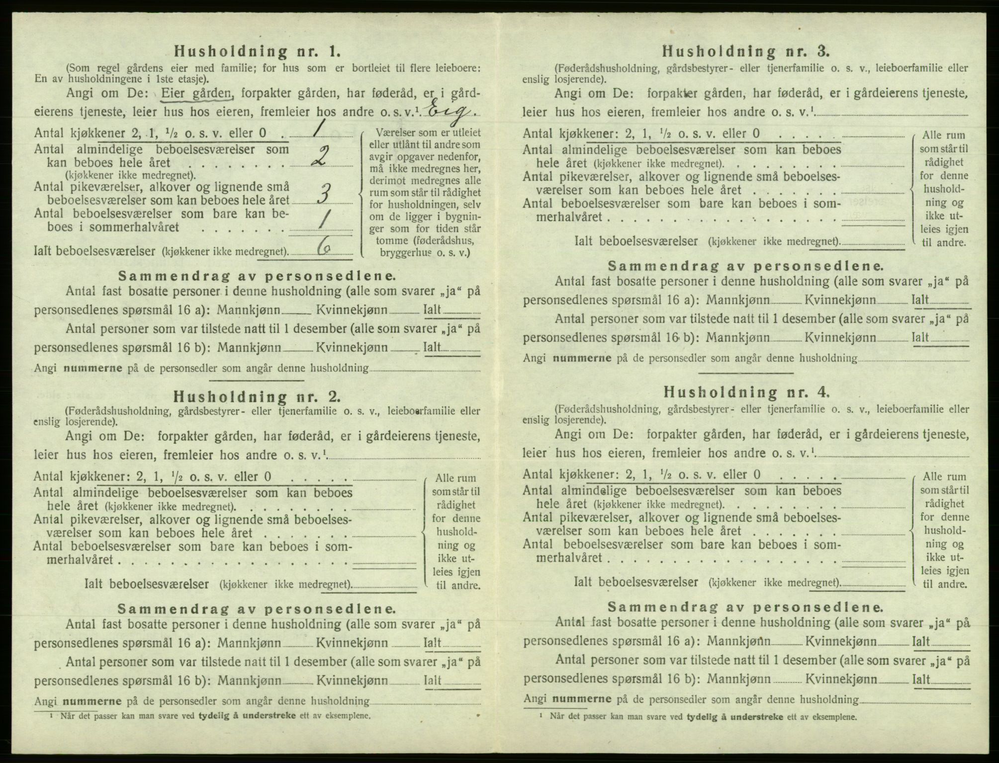 SAB, 1920 census for Fana, 1920, p. 3055