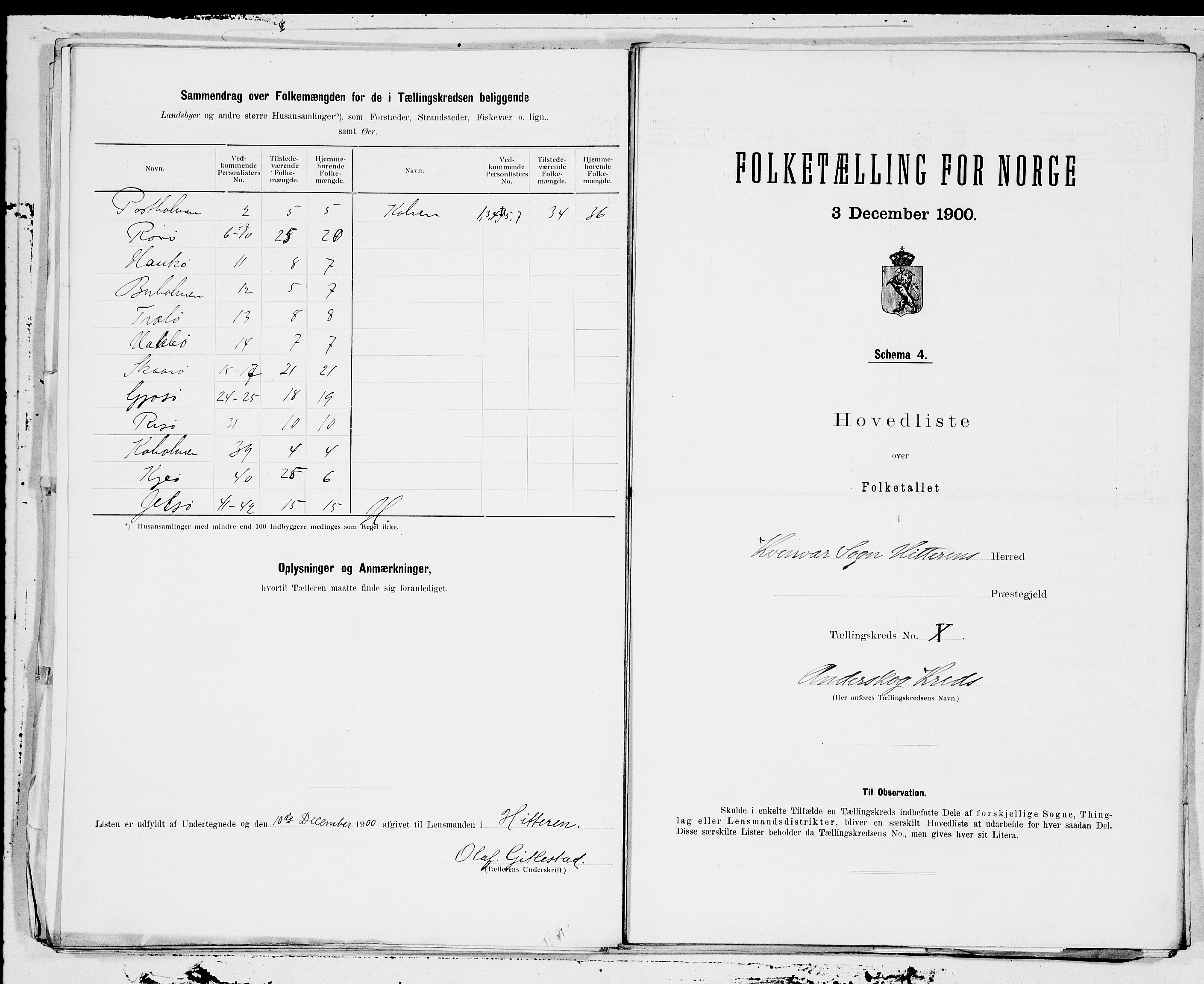 SAT, 1900 census for Hitra, 1900, p. 20