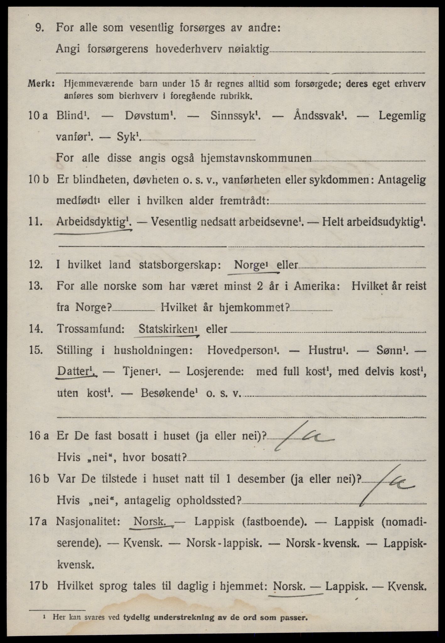 SAT, 1920 census for Røros, 1920, p. 7677