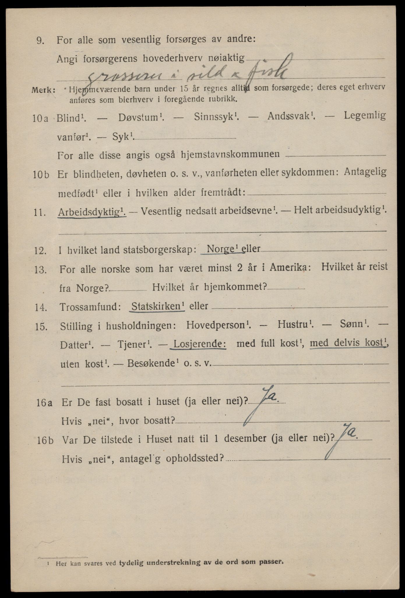 SAT, 1920 census for Trondheim, 1920, p. 88611